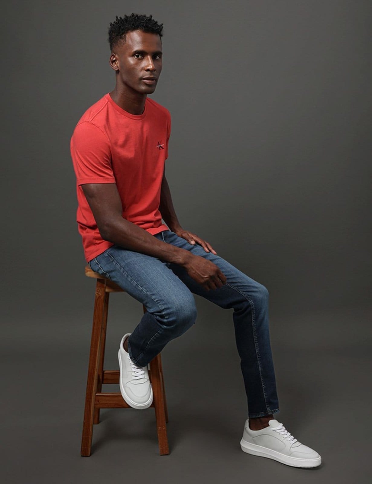 Vista 2 Calça Jeans Masculina Skinny 5 Pockets Calvin Klein Jeans - Marinho Calvin Klein Jeans azul marinho