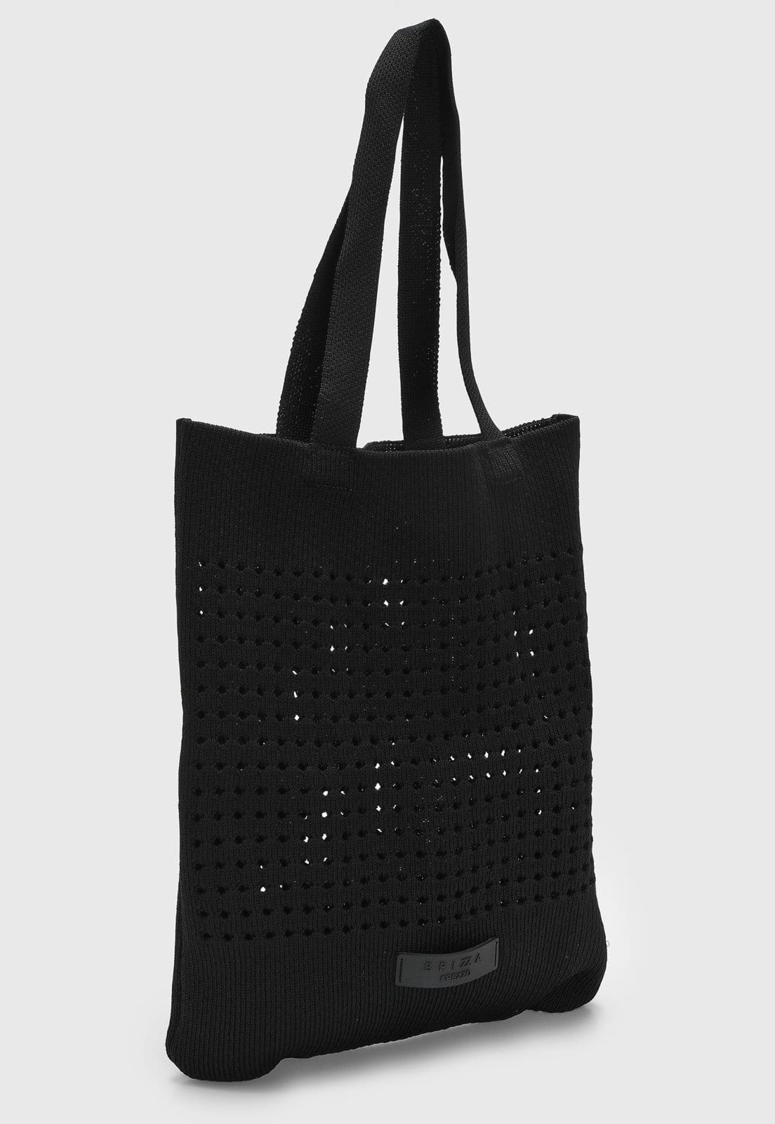 Vista 2 Bolsa Feminina Brizza Arezzo Vazado Preta Brizza Arezzo preto