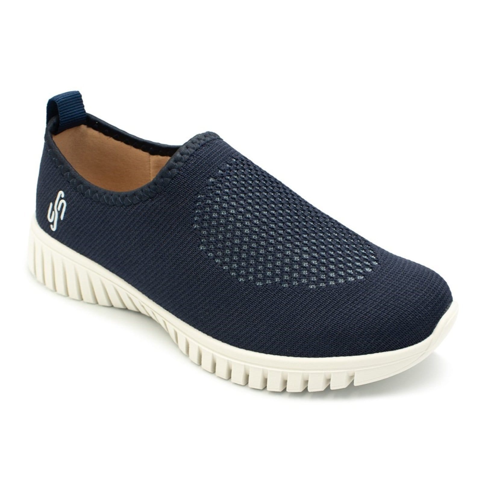Vista 2 Tênis Usaflex Feminino Slip-On Conforto Tricot AE2208 Usaflex azul marinho