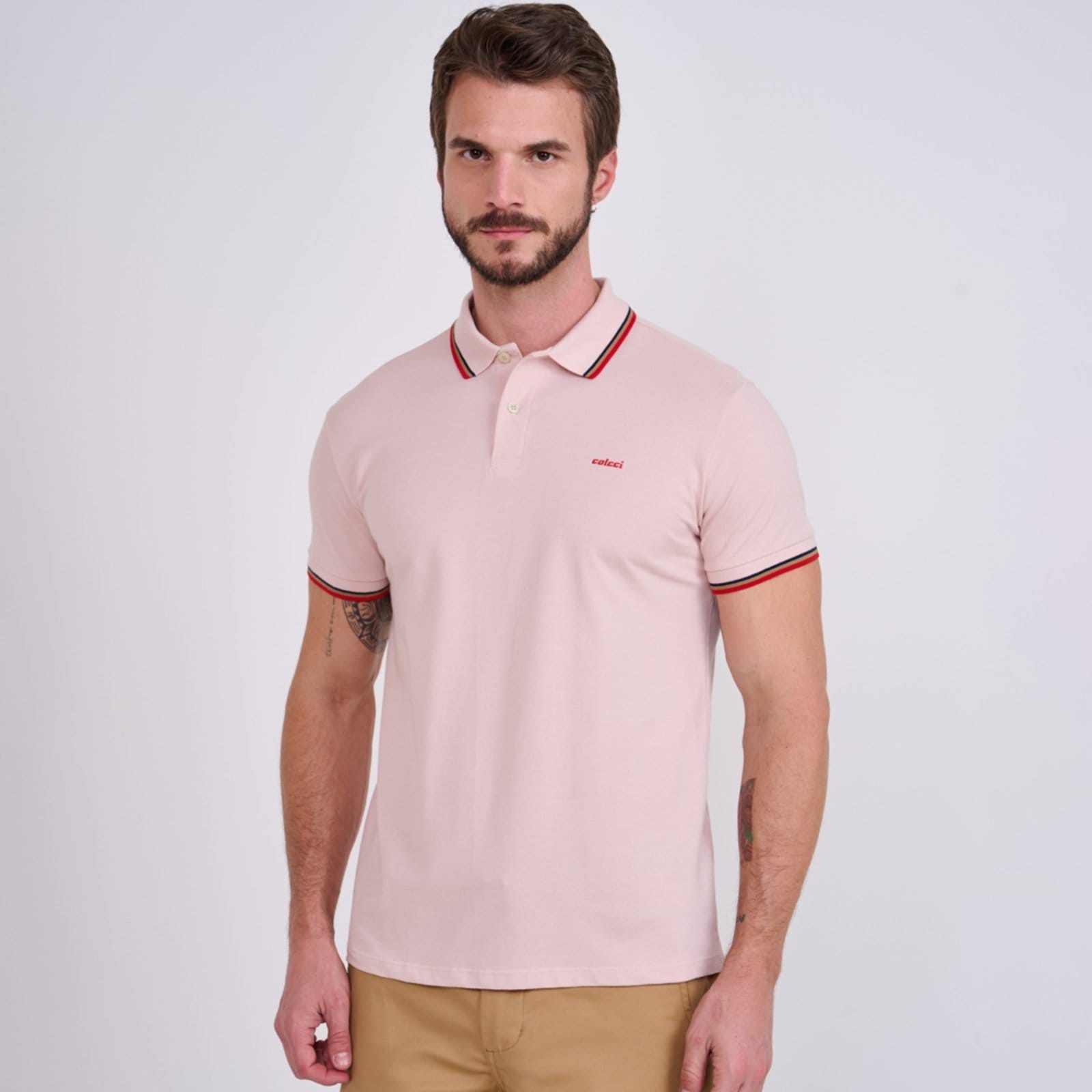 Camisa Polo Colcci Triple Line Ve26 Masculino