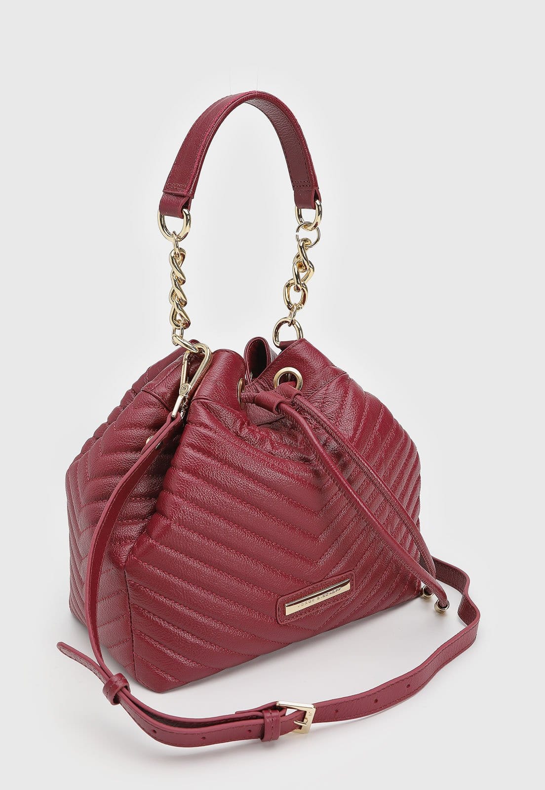 Vista 2 Bolsa Média Jorge Bischoff Alça Corrente Vermelha Jorge Bischoff vermelho