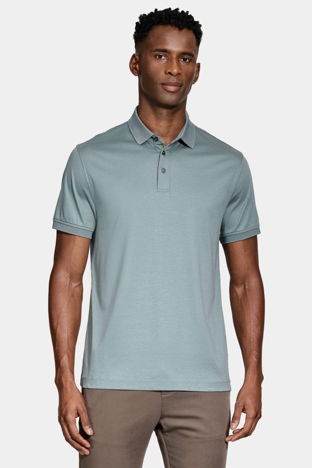 Vista principal Polo Aramis Manga Curta Silk Blend Modal Menta Aramis verde