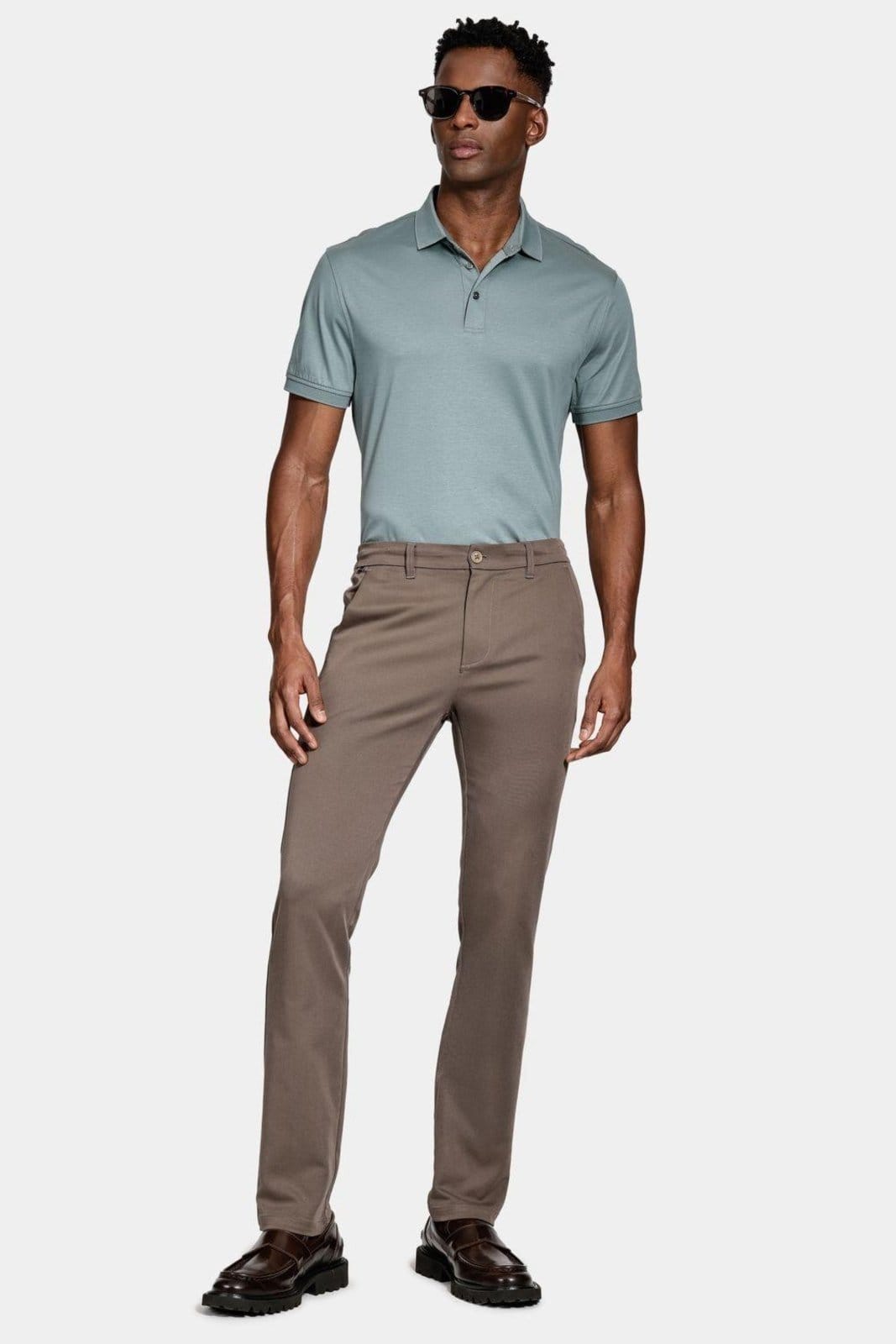 Vista 2 Polo Aramis Manga Curta Silk Blend Modal Menta Aramis verde