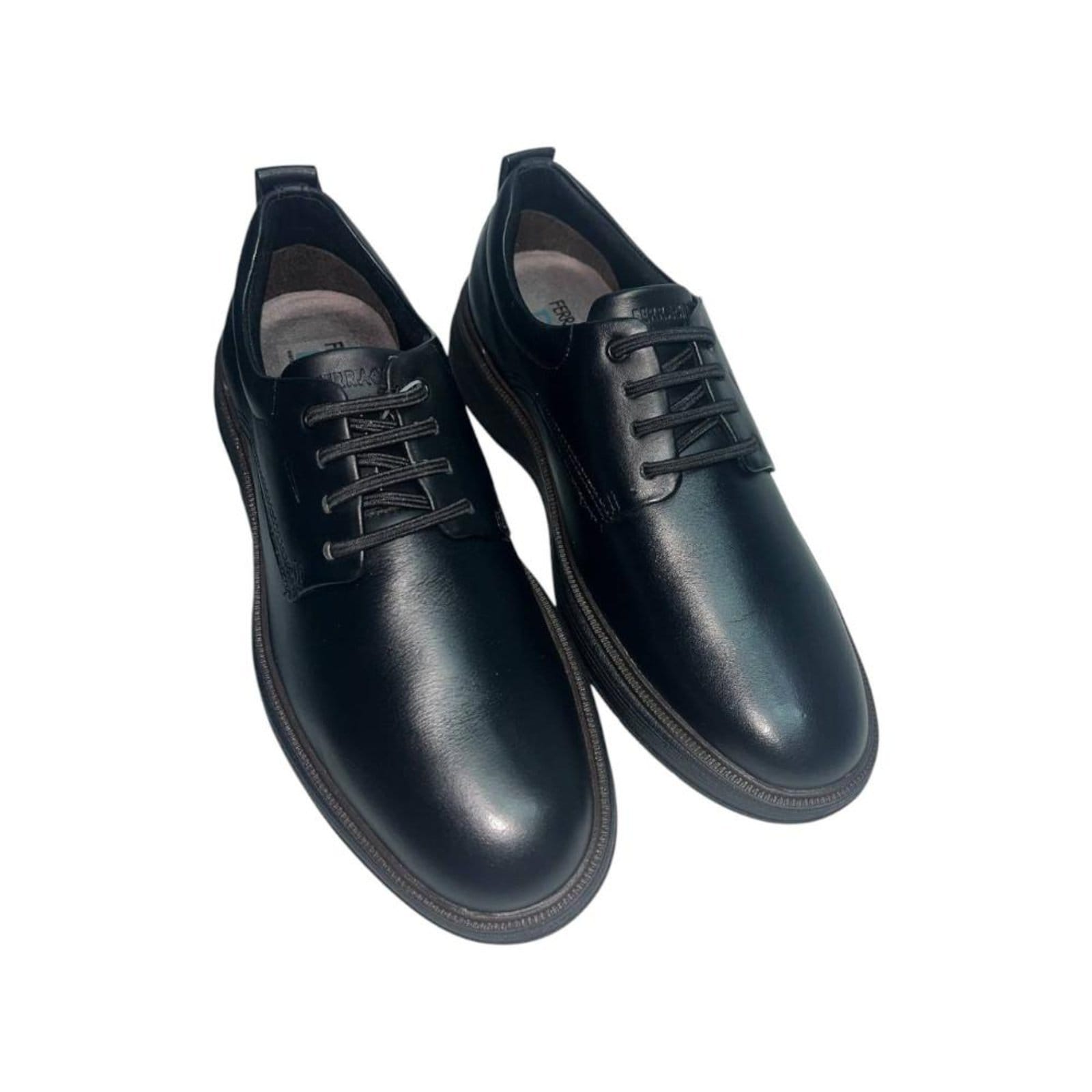 Vista 2 Sapato Social Ferracini Modena Gold Masculino Couro Preto Preto FERRACINI preto gold