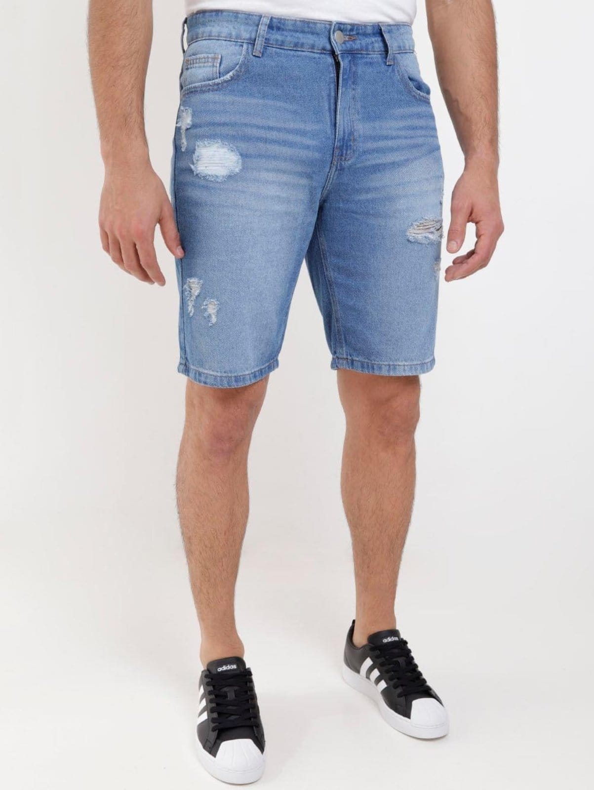 Bermuda Jeans Destroyed Vels Masculina