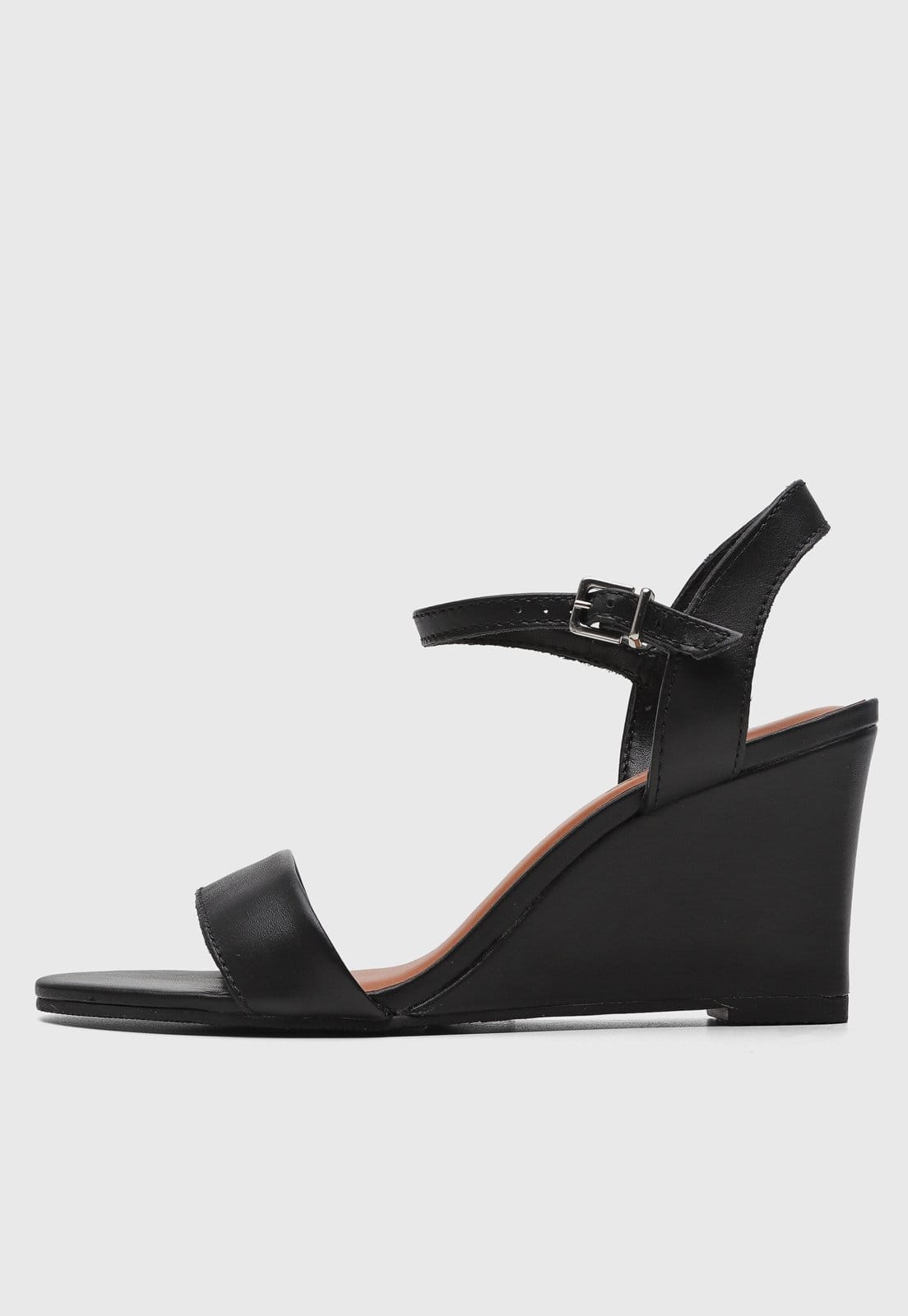 Sandália Feminina Bottero Salto Anabela Preta