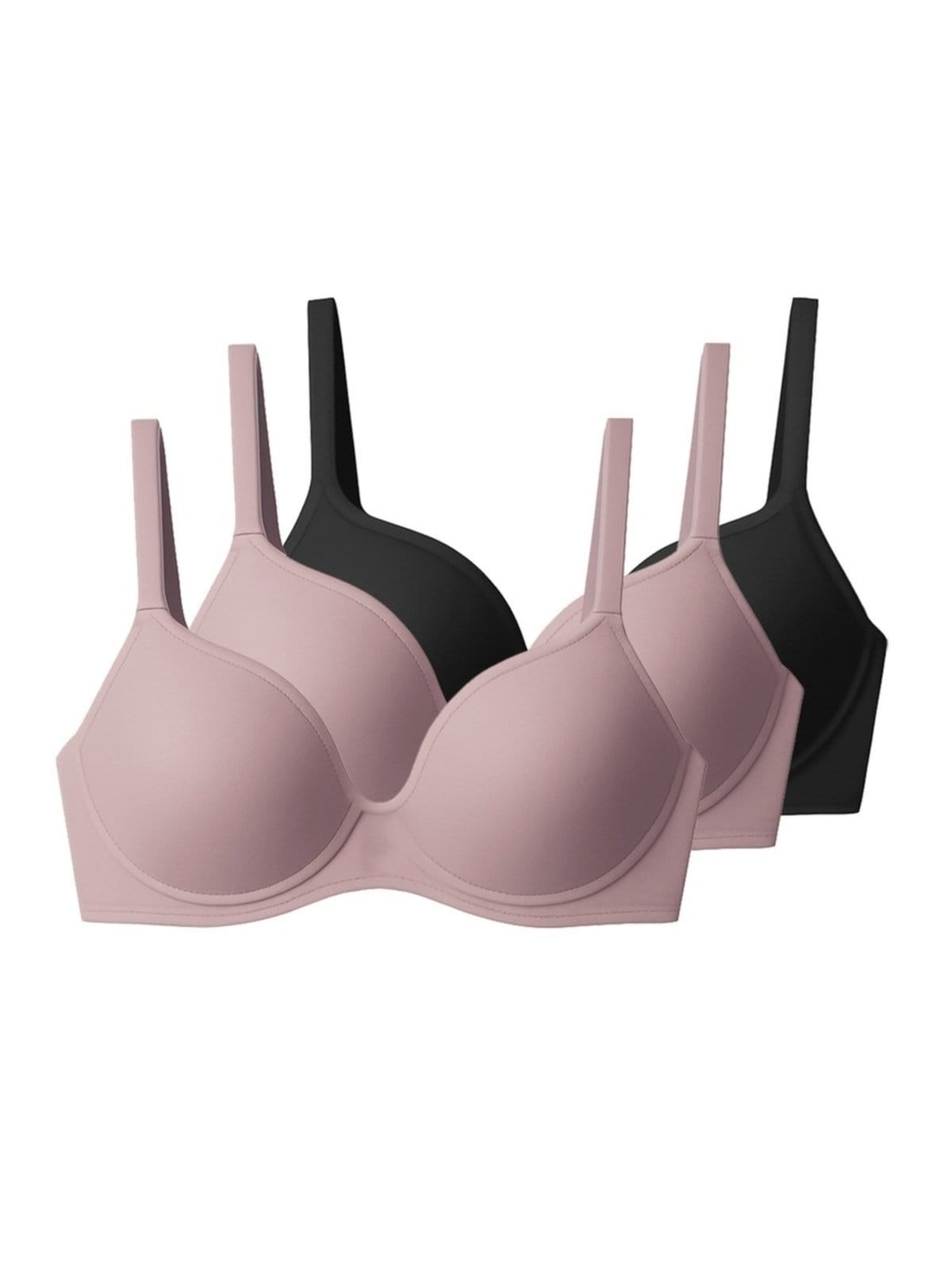 Kit com 3 Sutiãs com Aro e Bojo Liz 51809 Taça B