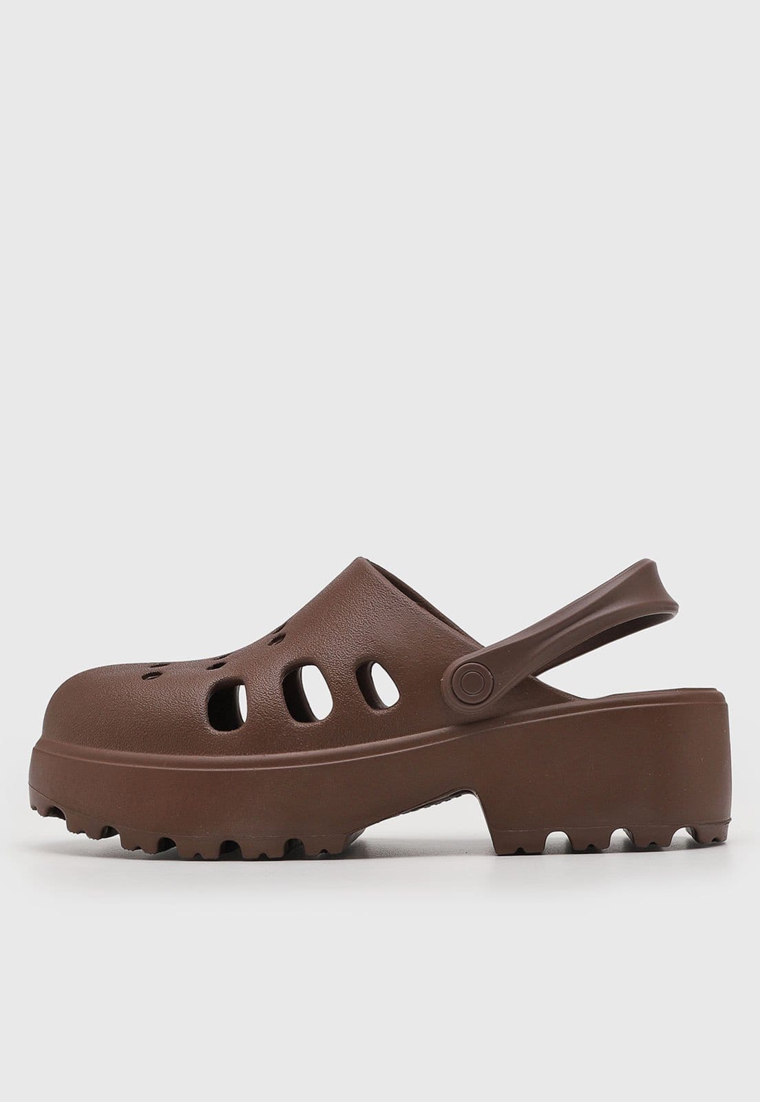 Vista principal Sandália Feminina Moleca Salto Médio MOLECA marrom