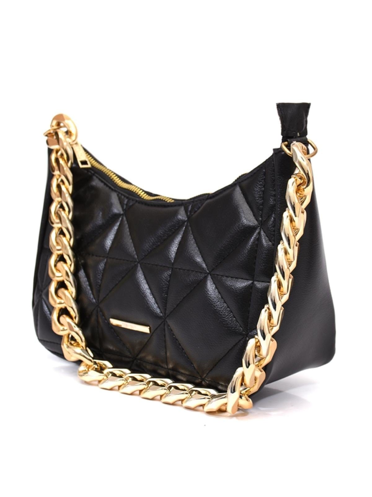 Vista 2 Bolsa Feminina Maria Milão Alça Corrente Preta Maria Milão preto