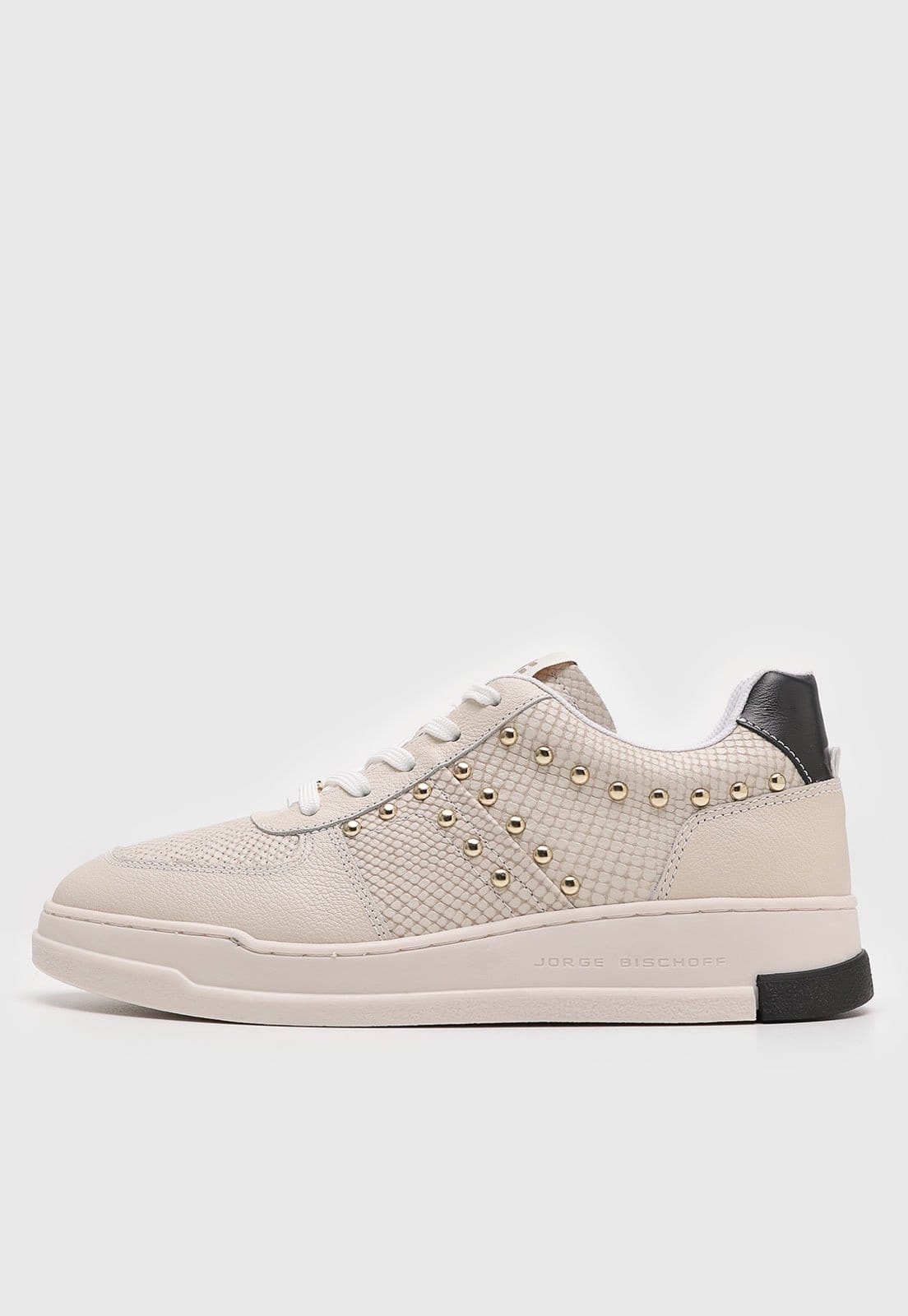 Vista principal Tênis Feminino Jorge Bischoff Textura Croco Off-White Jorge Bischoff off-white white