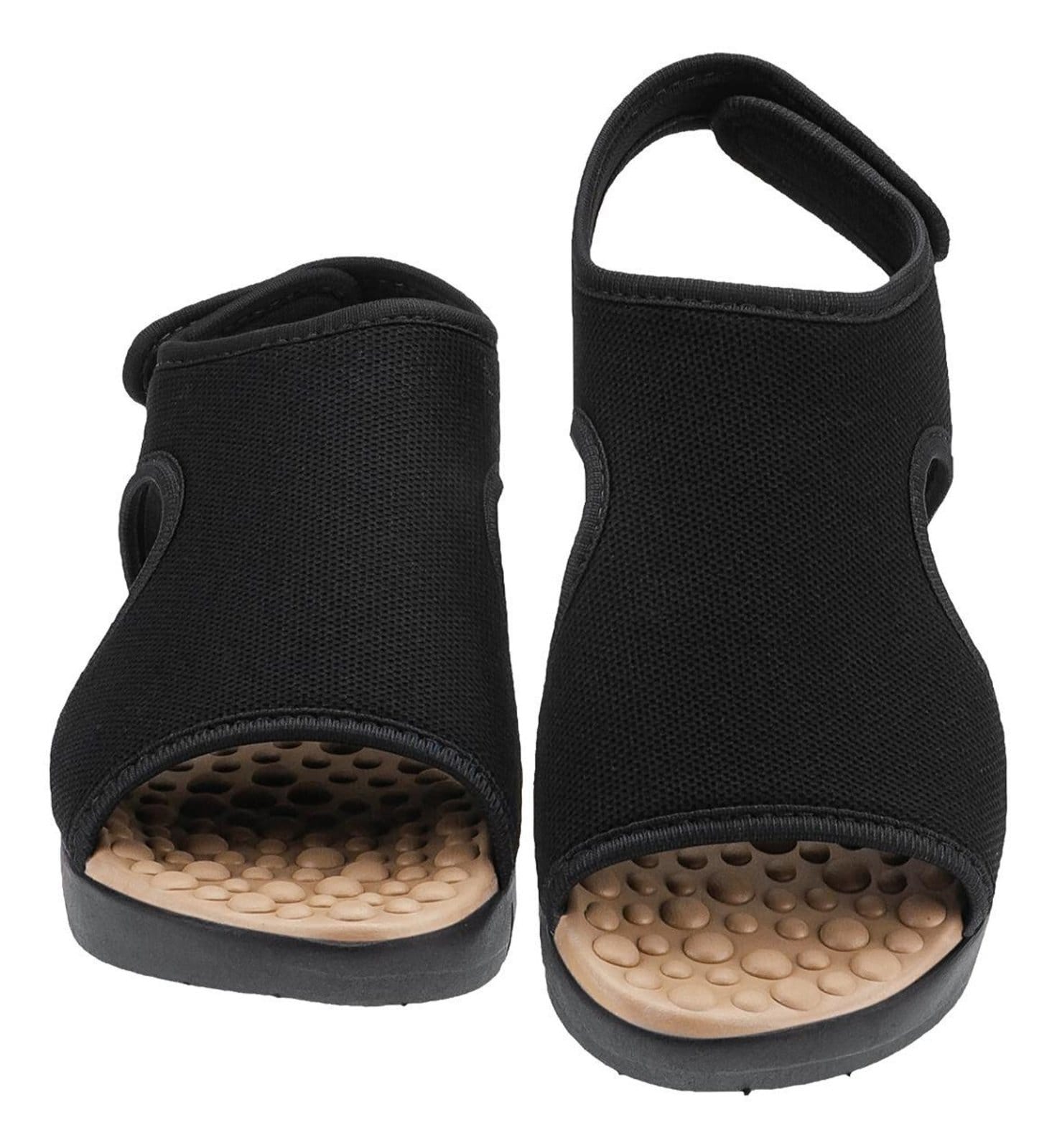 Vista 2 Sandália Feminina Anatômica Para Esporão Chinelo Ortopédica Angipé preto