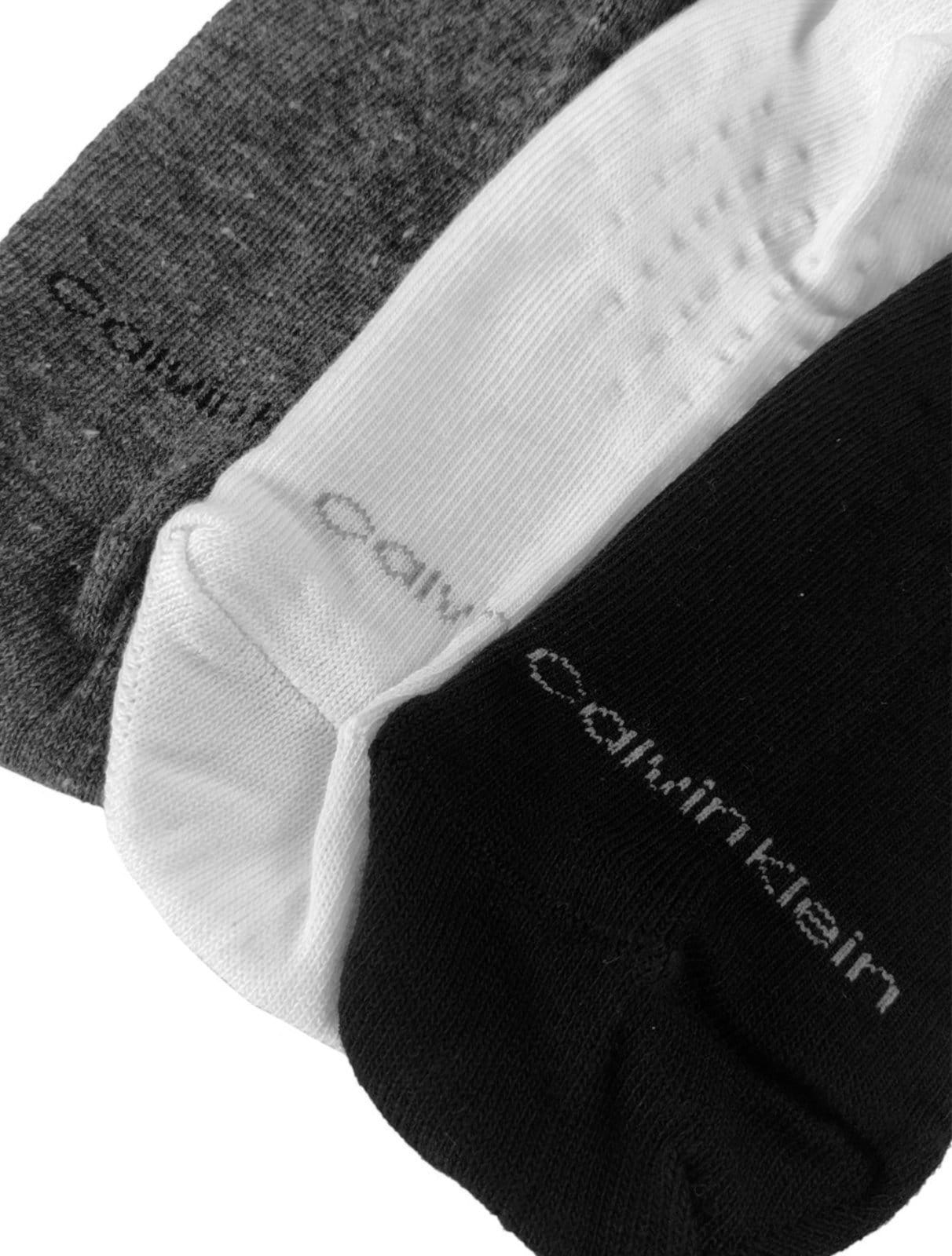 Vista 2 Meia Calvin Klein Invisível Preta/Branca/Grafite Kit 3 Pares Calvin Klein preto