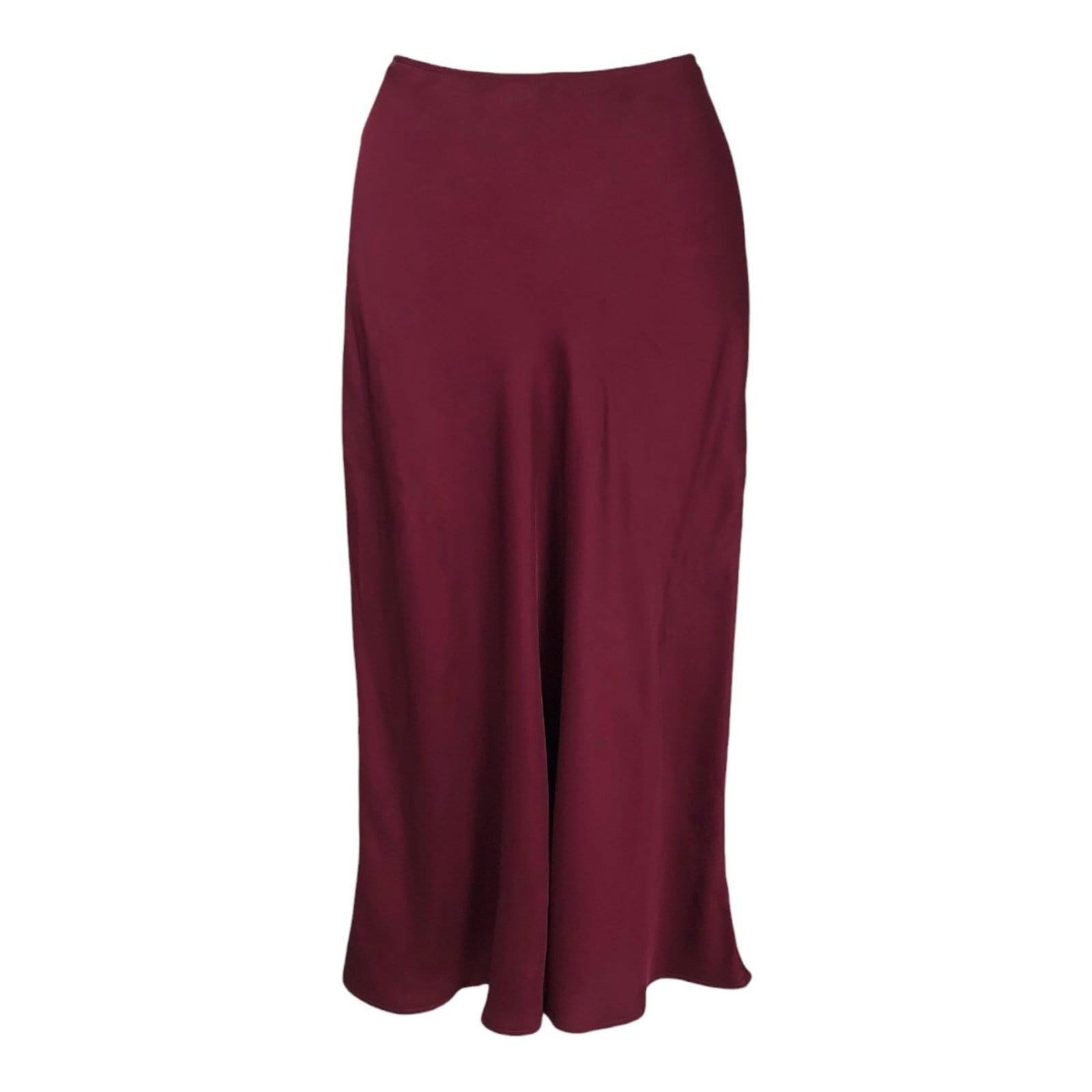 Vista principal Saia Midi Básica Triton Bordo Veludo Triton bordô