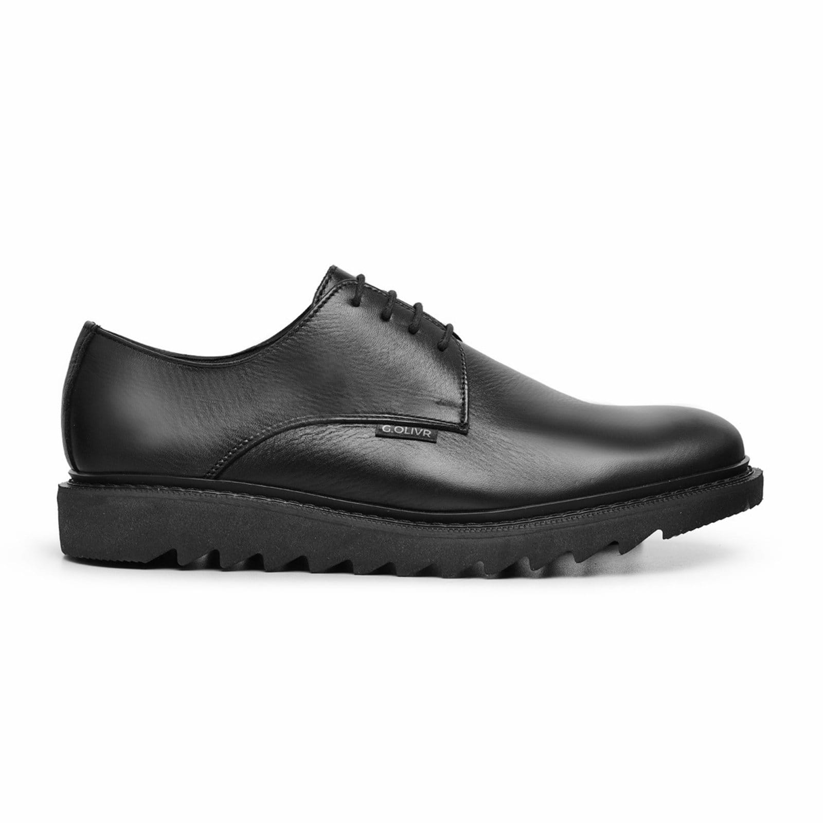 Vista principal Sapato Social Masculino Lavini Casual Oxford Derby Sola Tratorada Lavini Shoes preto