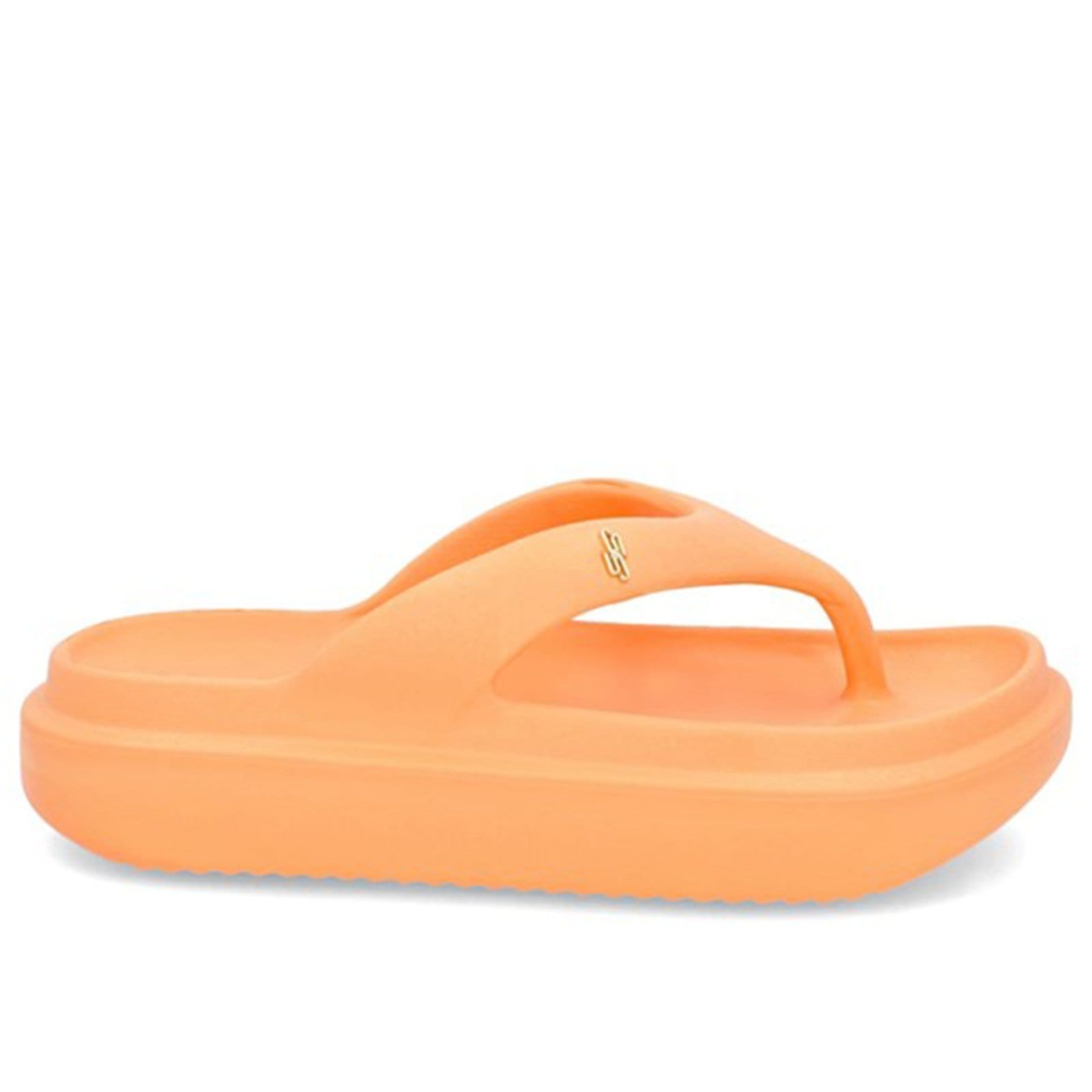 Vista principal Chinelo Usaflex Poofy Salto Plataforma Feminino Melão Usaflex amarelo