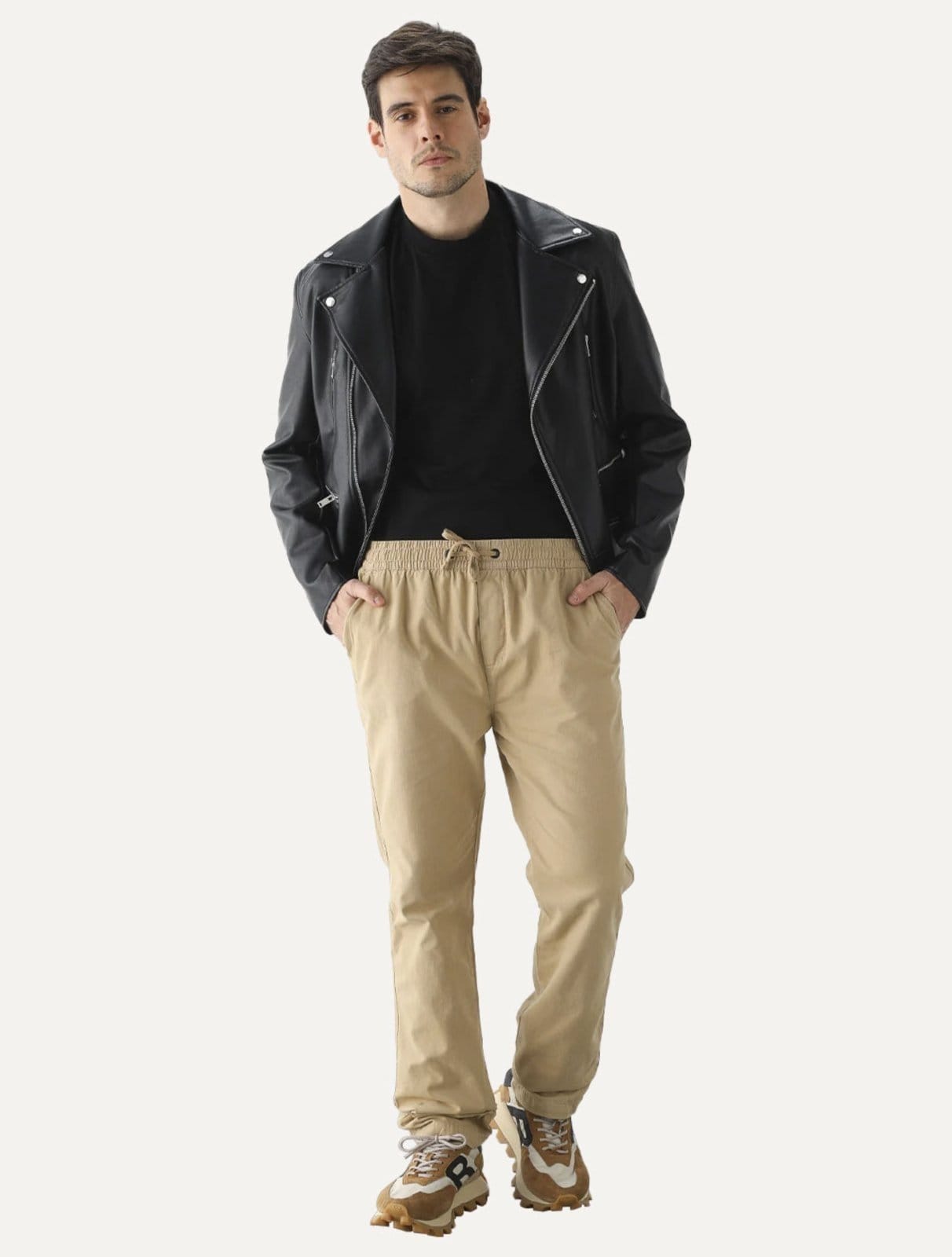 Vista 2 Calça John John Masculina Slim Jogger Cannon John John cáqui