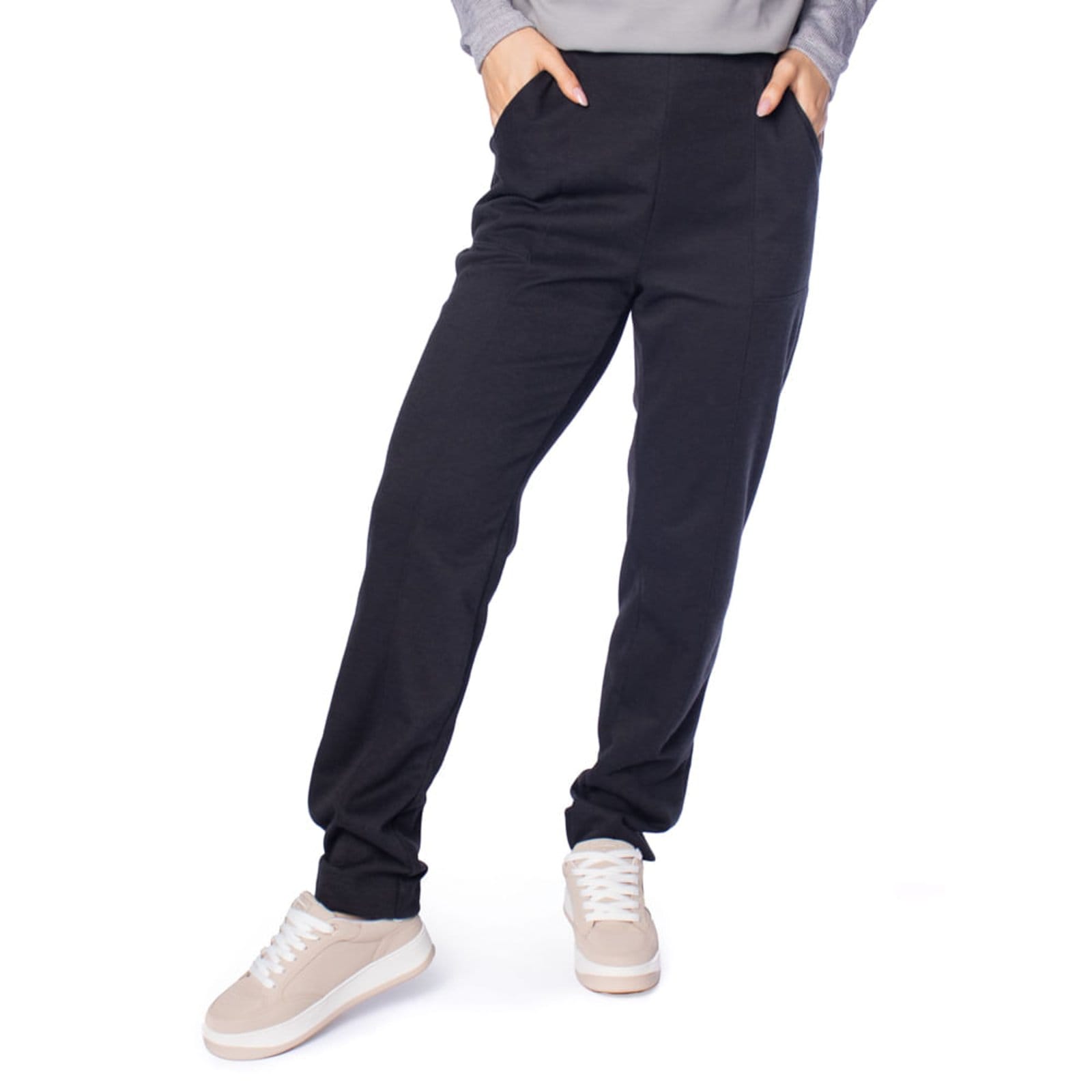 Vista principal Calça Feminina Cativa com Frisos Cativa preto