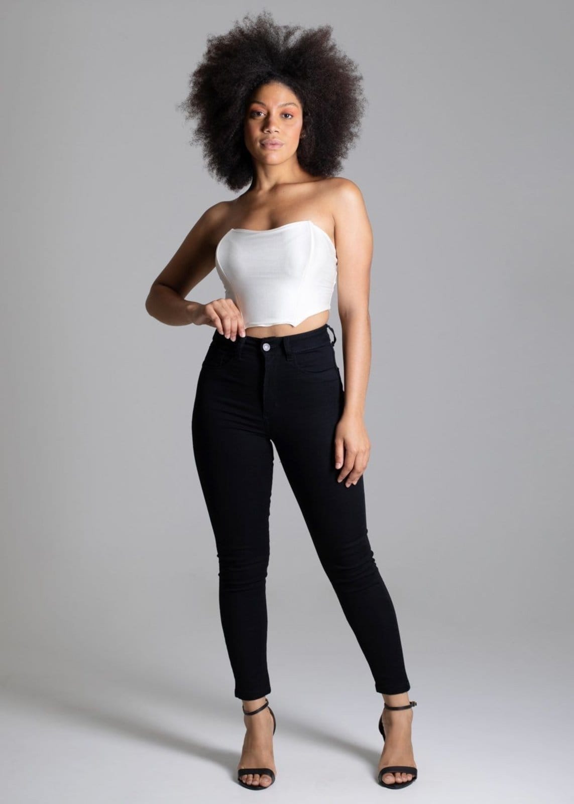 Vista 2 Calça Sarja Feminina Push Up - 265750 Sawary preto