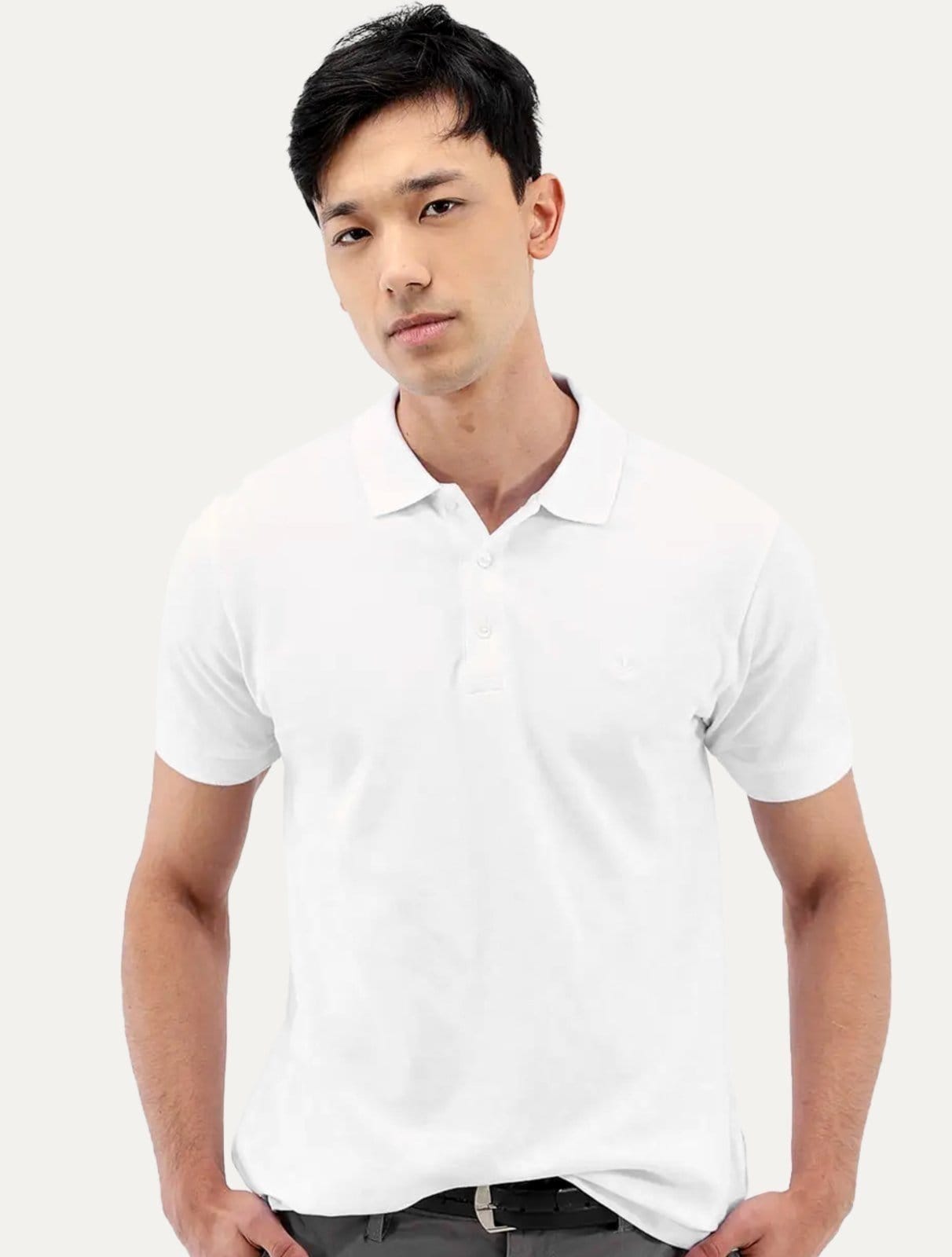 Vista principal Polo Dudalina Masculina Essentials Extra Cotton Light Icon Branca Dudalina branco