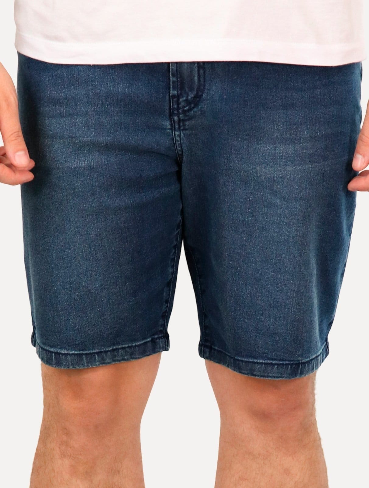 Vista principal Bermuda John John Jeans Masculina Clássica Cartagena Médio John John azul