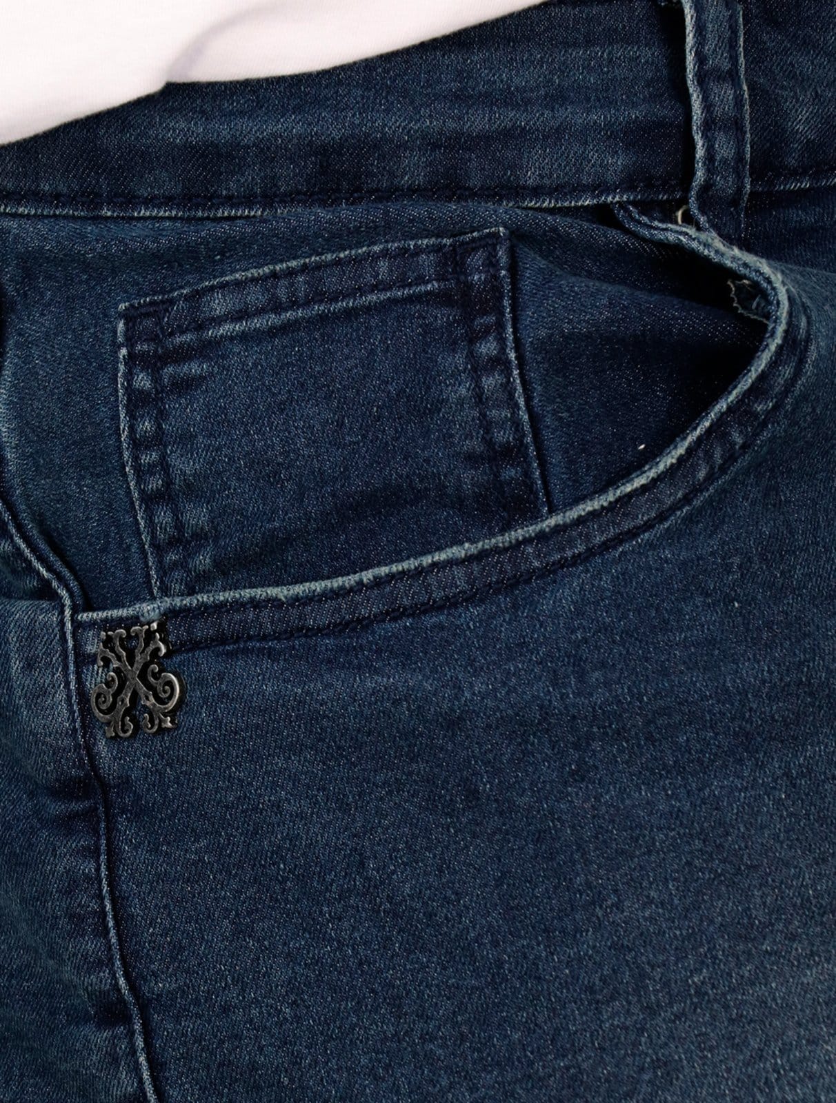 Vista 2 Bermuda John John Jeans Masculina Clássica Cartagena Médio John John azul