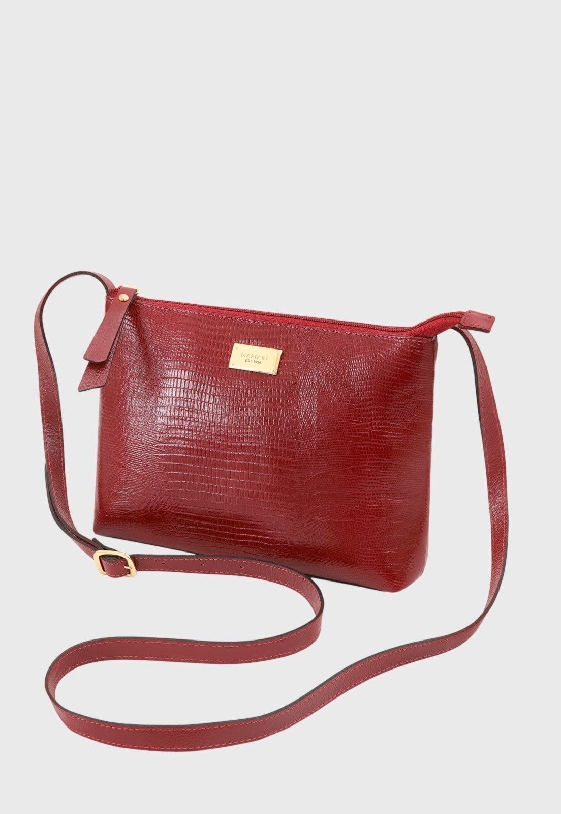 Bolsa Transversal Couro Mariart 2190MRT Vermelha