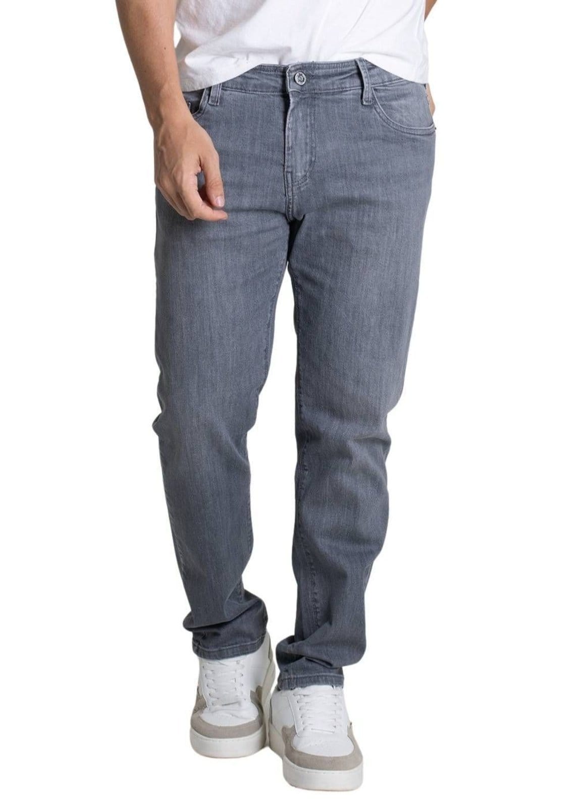 Vista principal Calça Jeans Sawary Slim - 279514 Sawary cinza