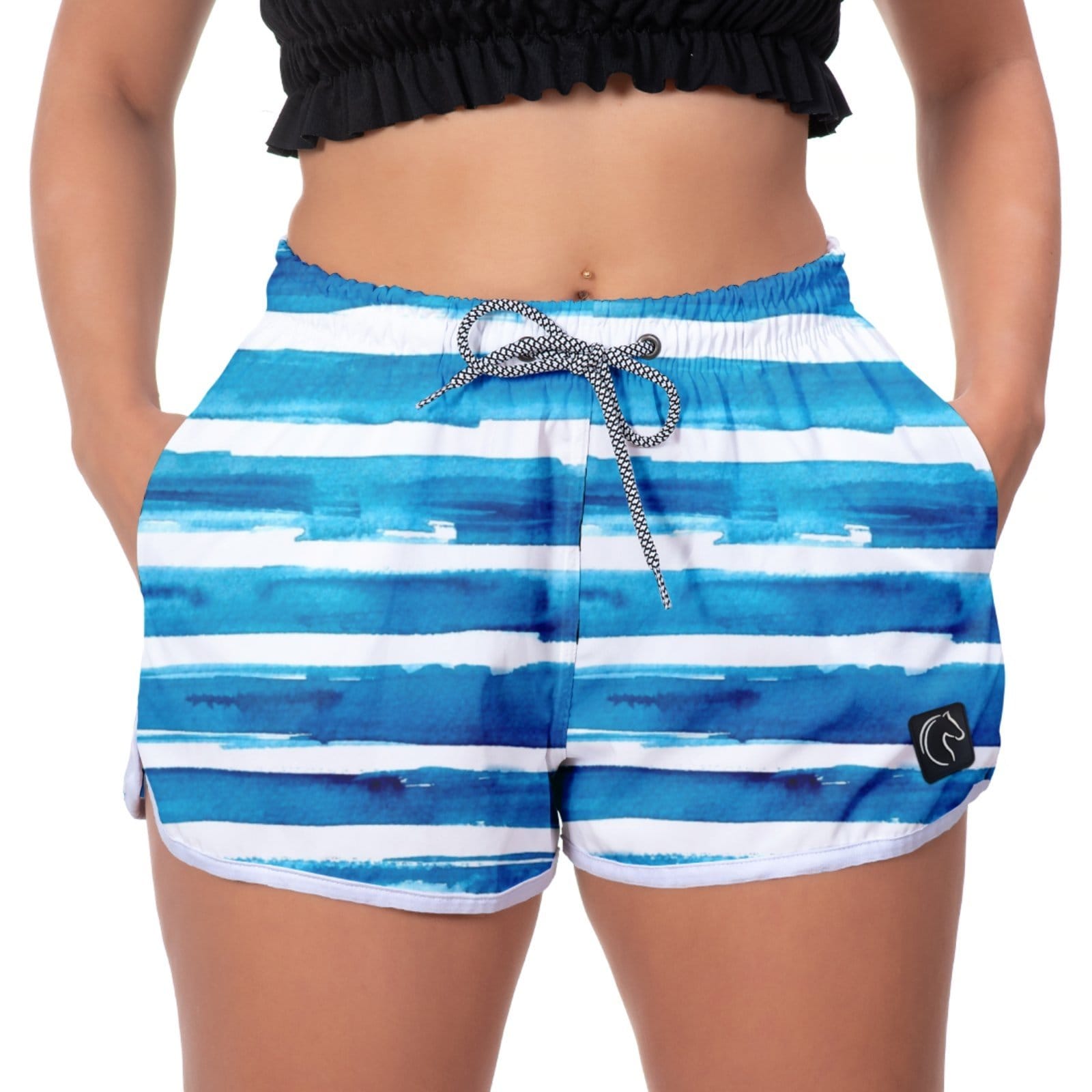 Short Feminino W2 Premium com Elástico e Cordão Ajustável Bolsos Laterais e Secagem Rápida Casual Praia ou Academia Pattern e