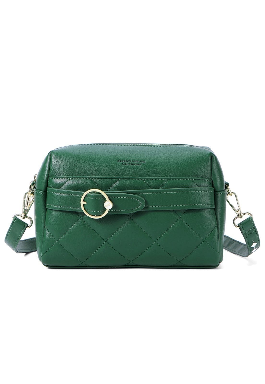 Vista principal Bolsa Transversal Feminina Porta Cartões Clutch Carteira Perfect For You verde