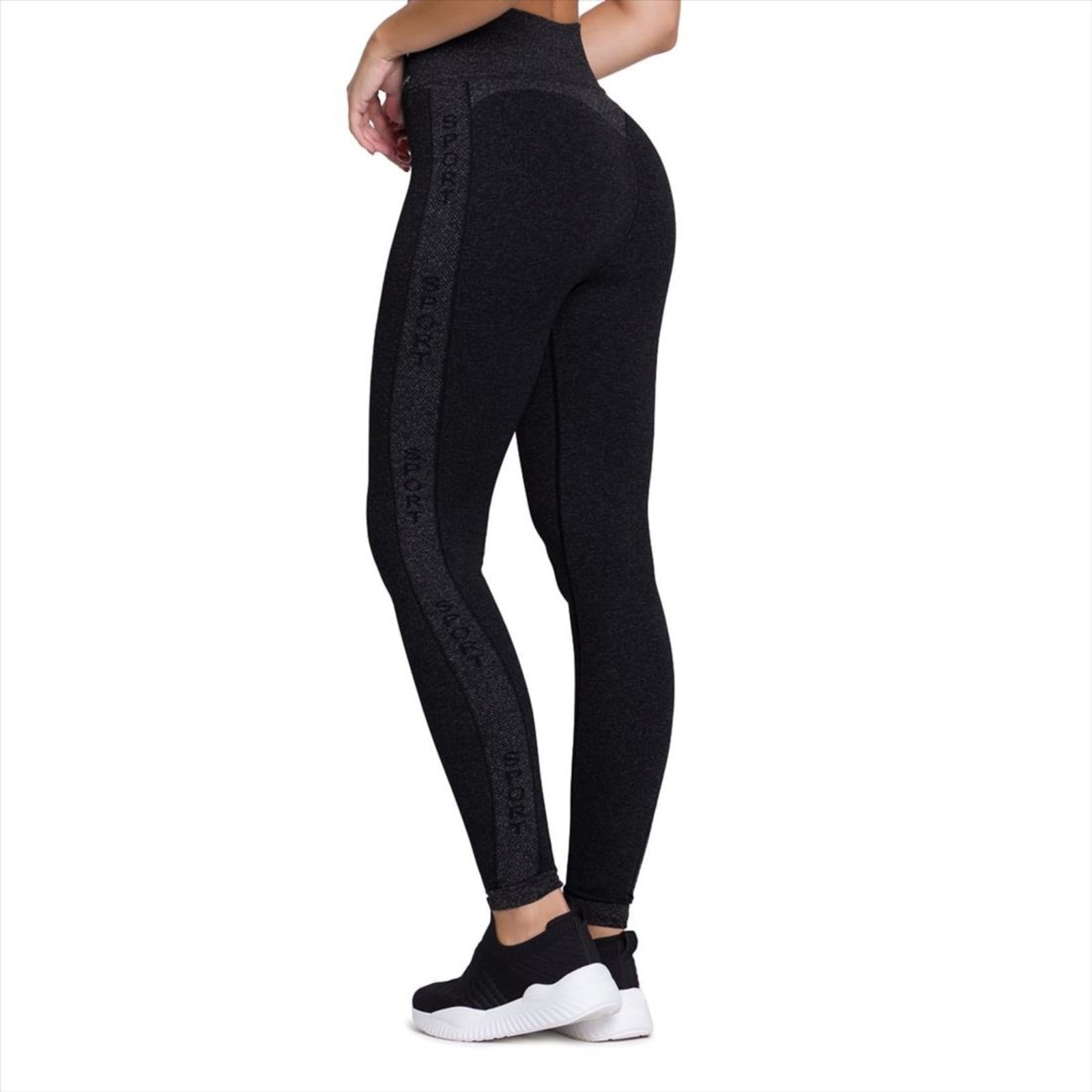 Vista 2 Legging Selene Feminina Sem Costura Sport - Fitness SELENE cinza