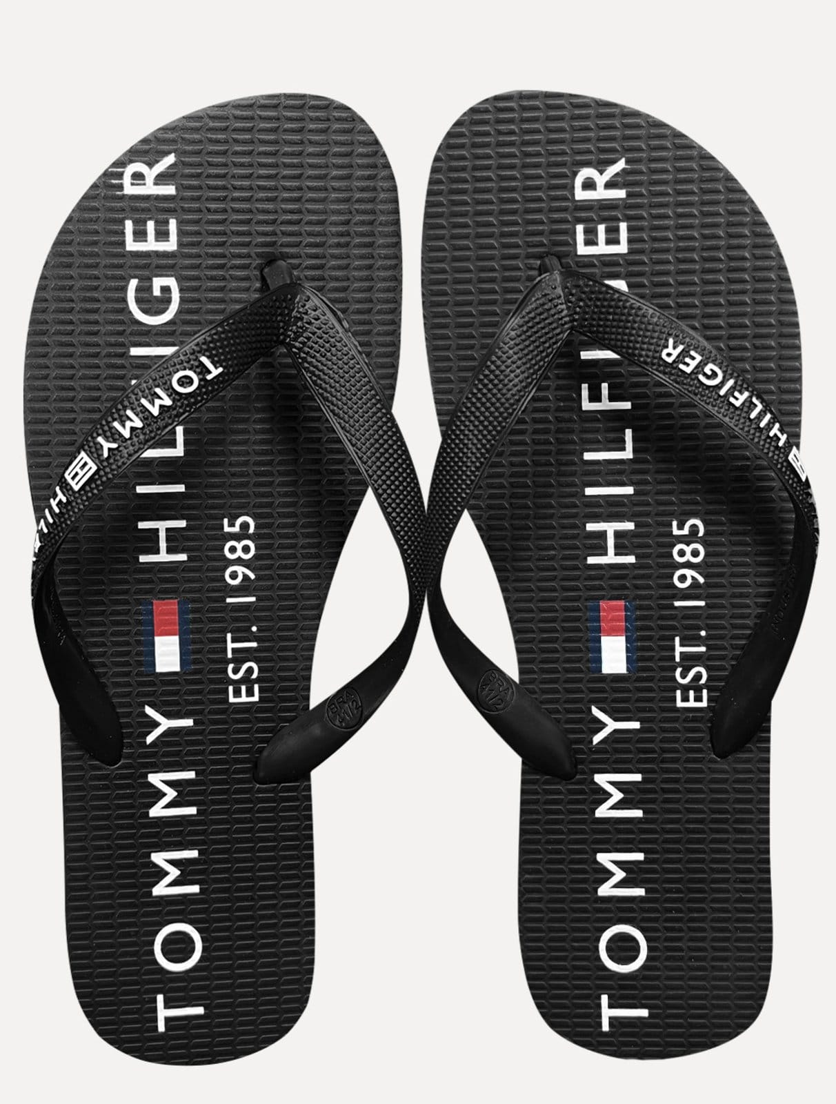 Chinelo Tommy Hilfiger Masculino Rubber Texture Strip Simon 34R Cinza