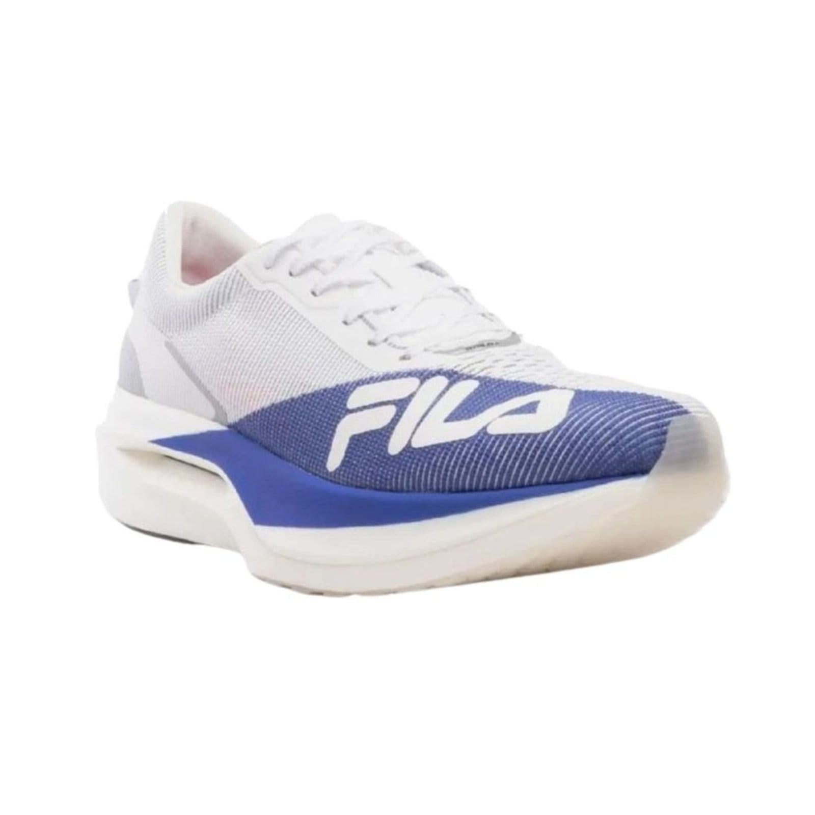 Vista 2 Tênis Running Masculino Fila Racer Carbon 3 Branco E Azul Fila branco carbon