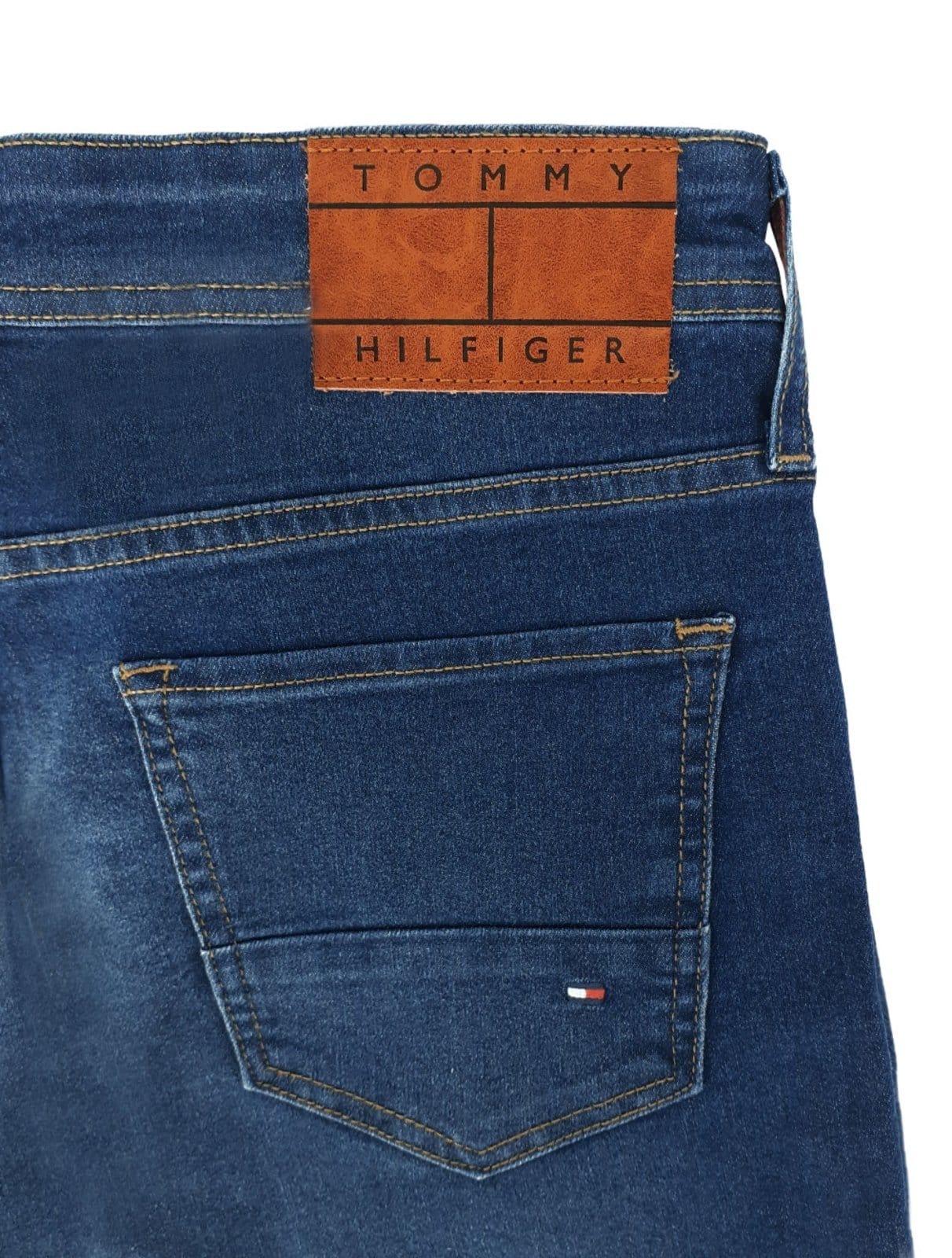 Vista 2 Calça Tommy Hilfiger Jeans Masculina Slim Bleecker Dark Stone Medium Tommy Hilfiger azul