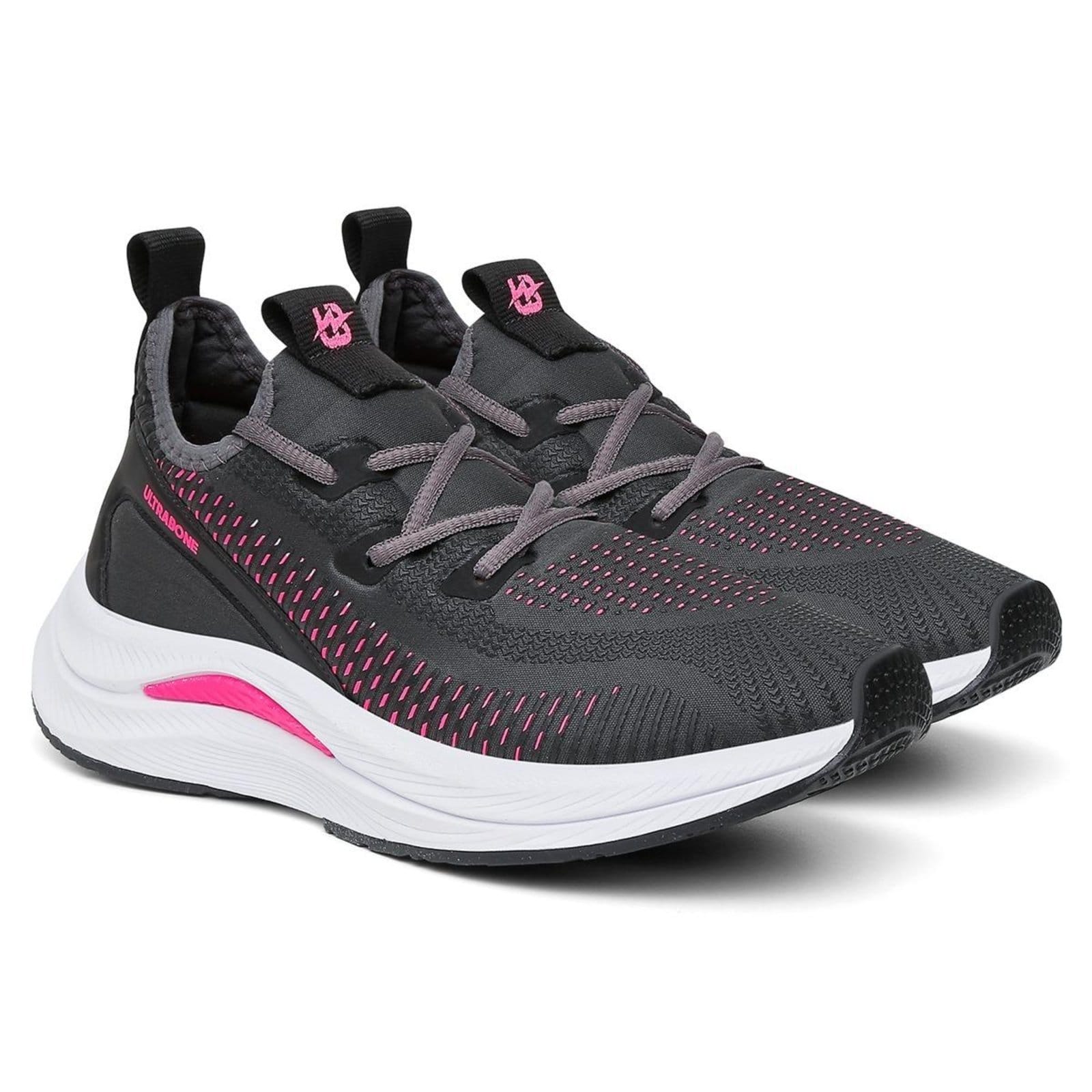 Vista principal Tênis Esportivo Feminino Casual Fitness Academia Dia a dia Nine4 cinza