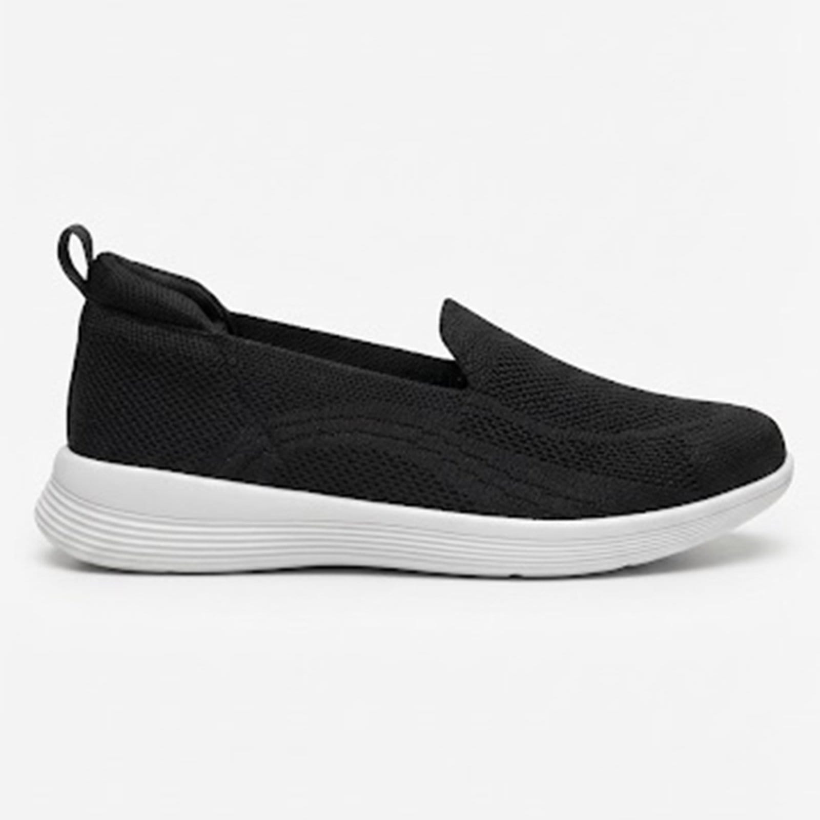 Tênis Feminino Usaflex Slip On Tecido Tricot Joanetes