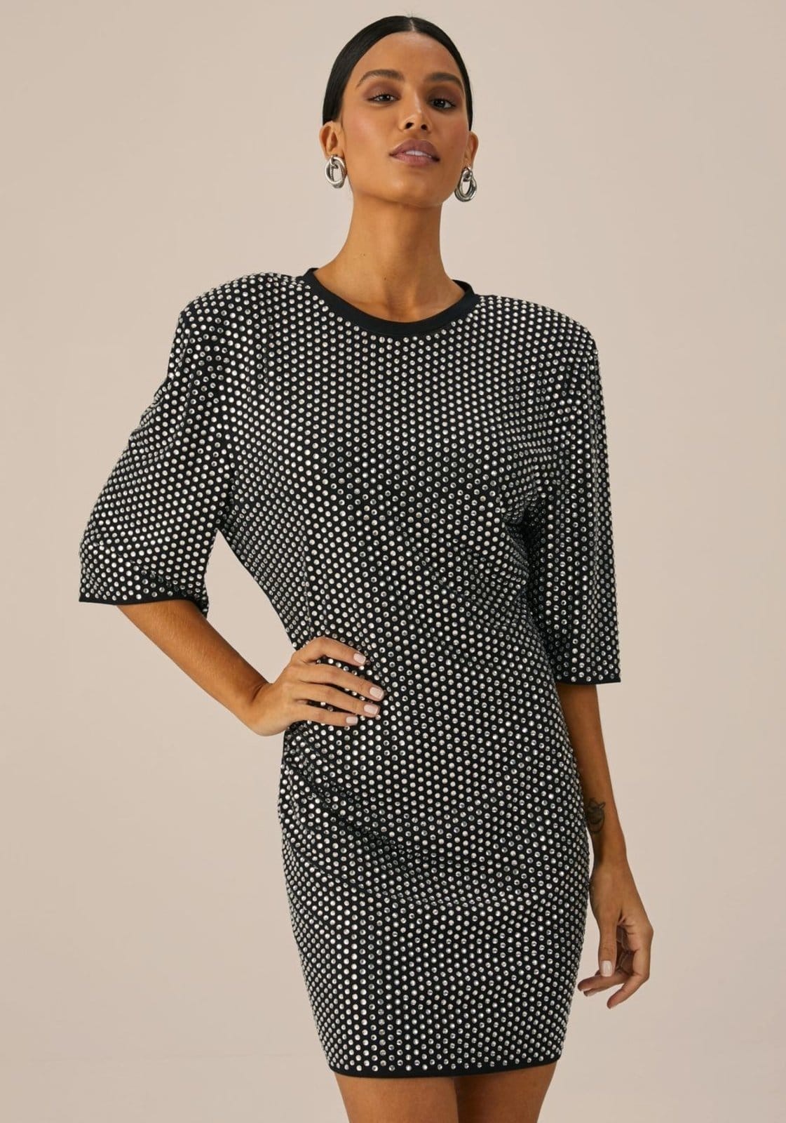 Vestido Shine Com Ombreira