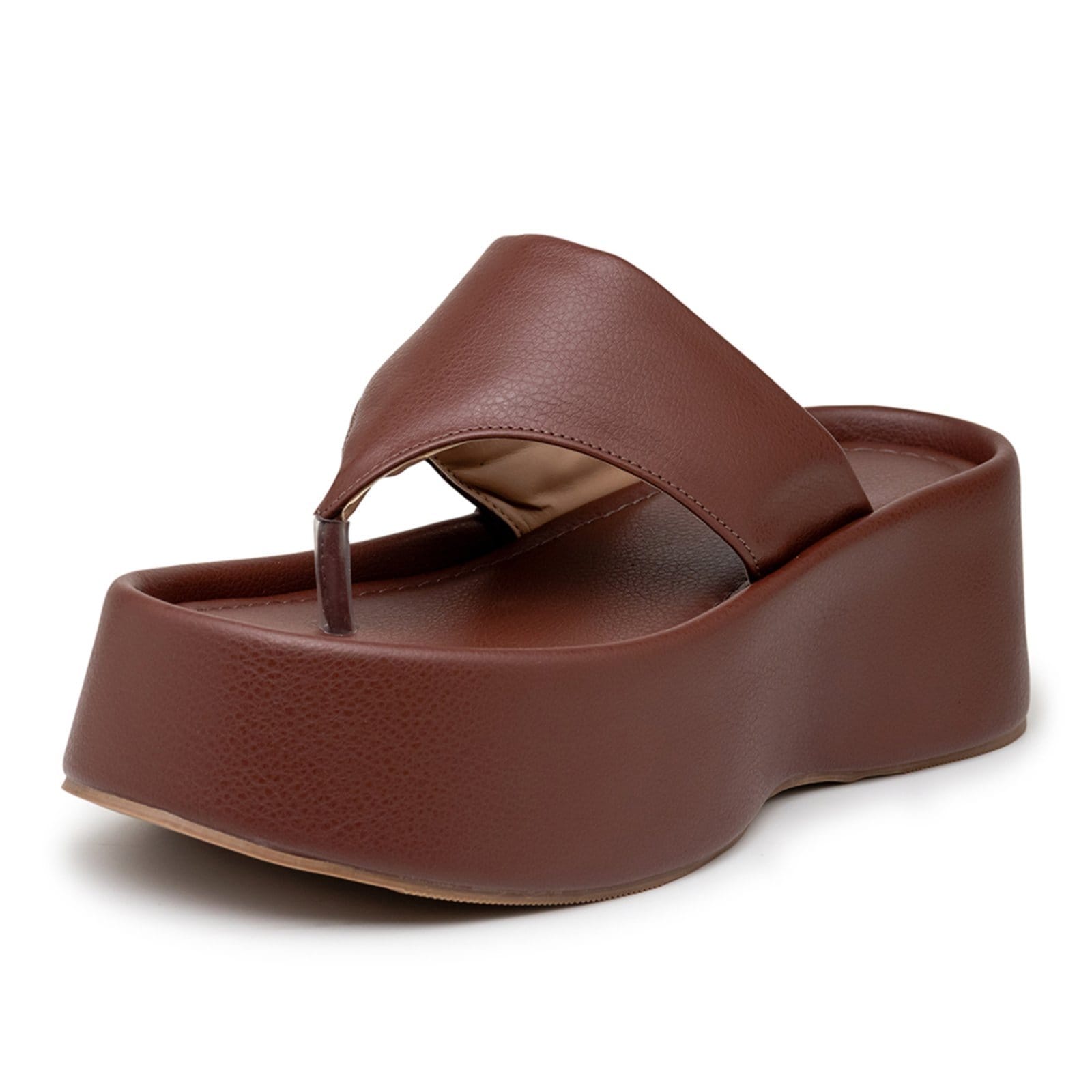 Sandália Tamanco Flatform Plataforma 5100 Napa Cacau - 2