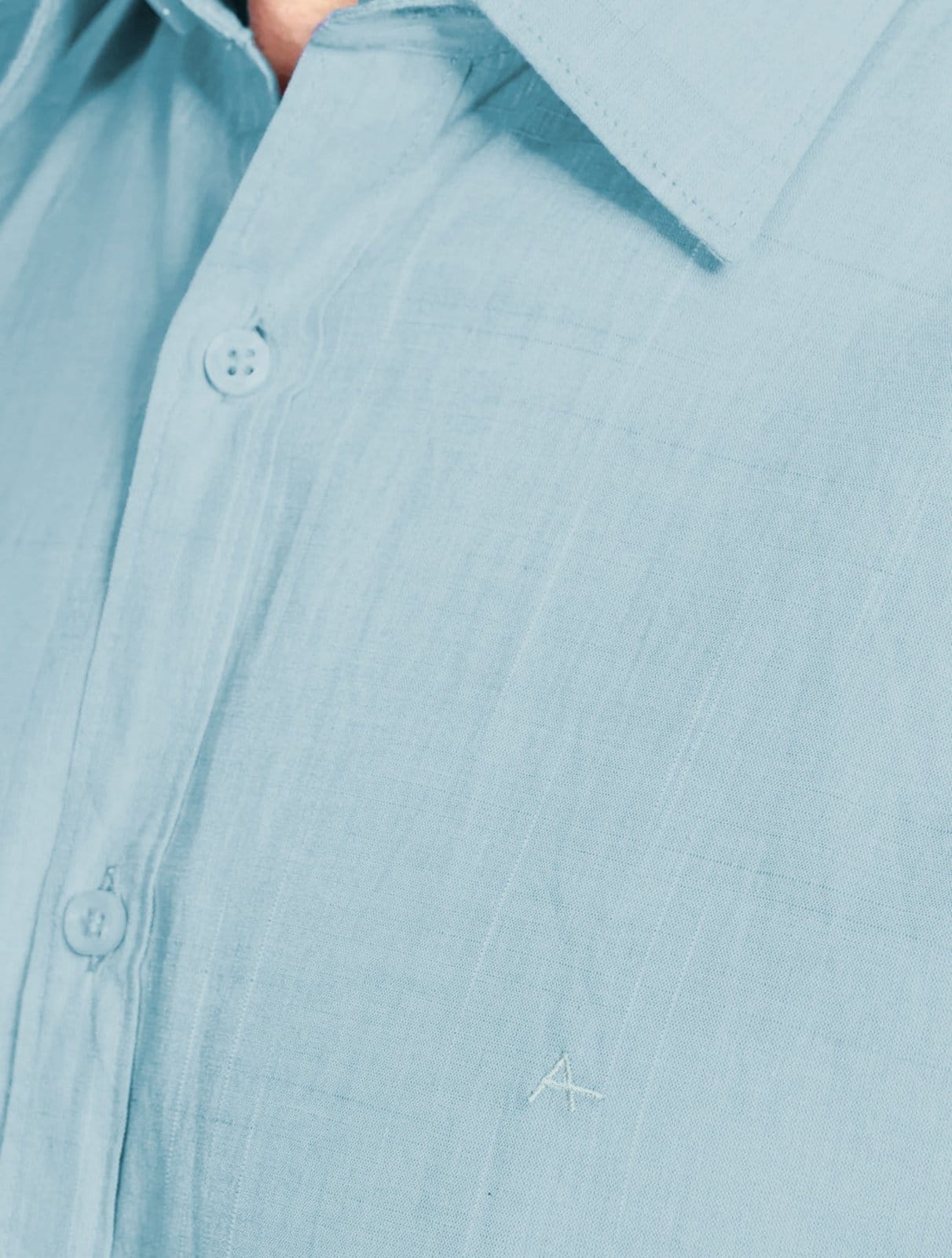 Vista 2 Camisa Aramis Masculina Slim Manga Curta Flame Bosco Claro Aramis azul