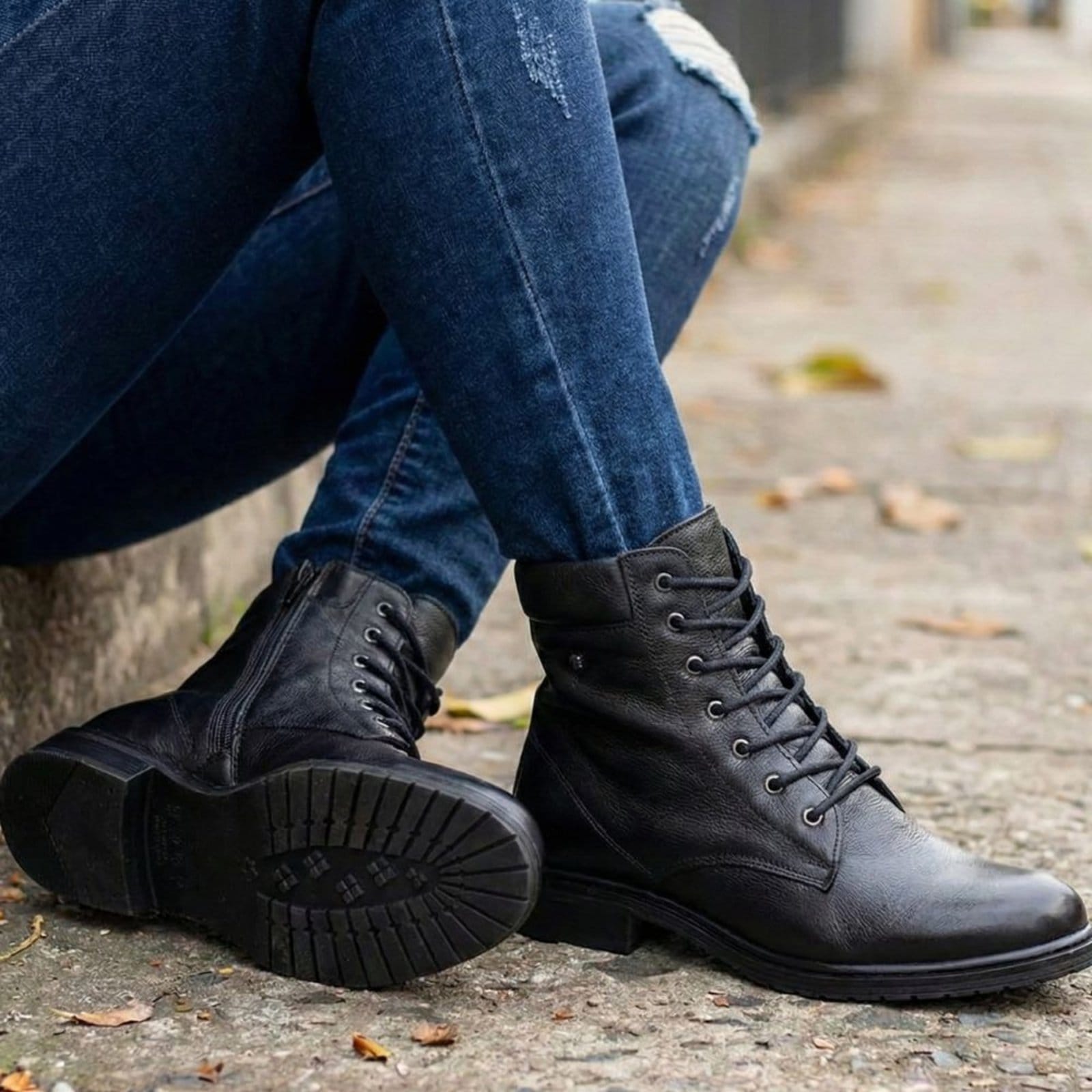 Vista 2 Bota Diana Couro DIA021 Perlatto preto