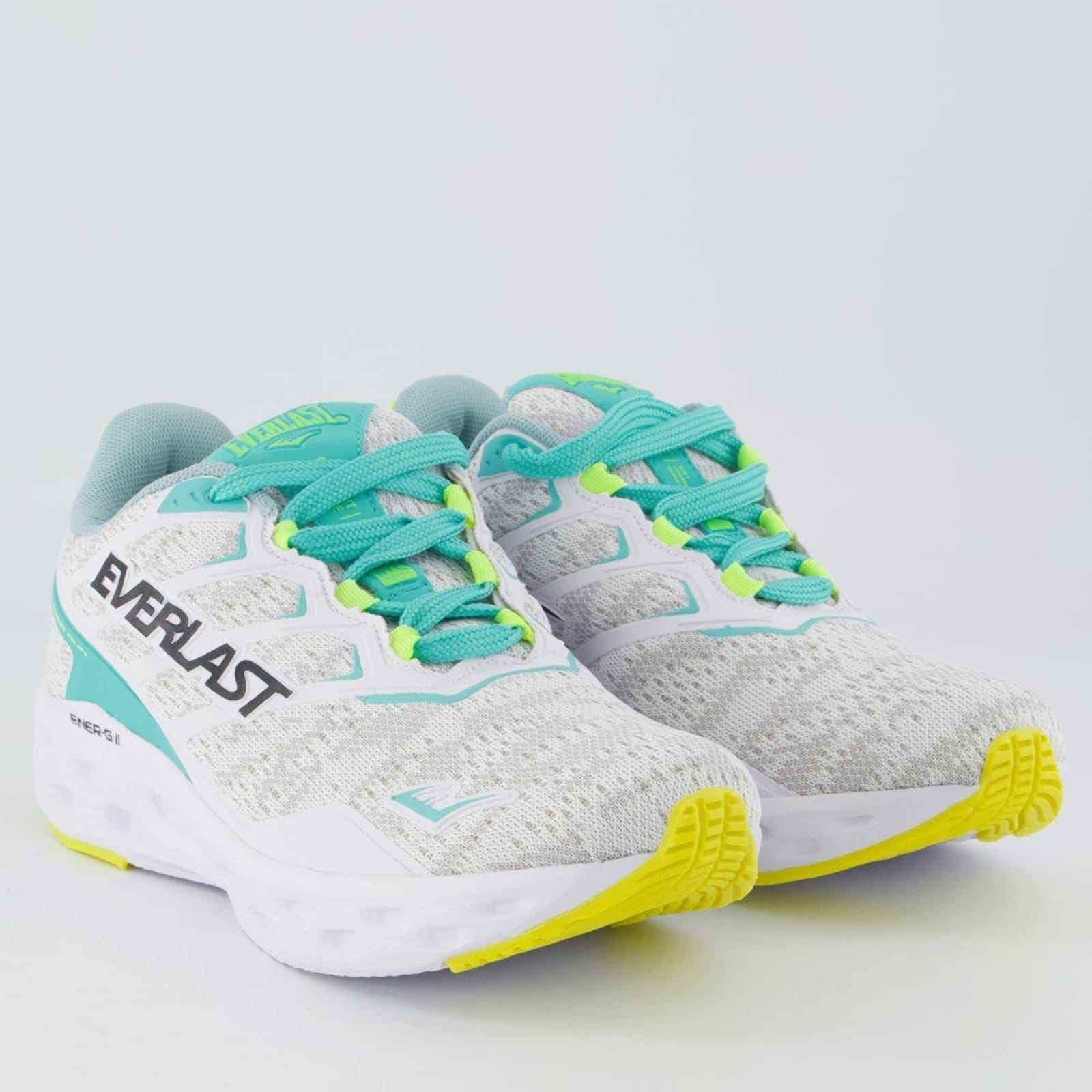 Vista 2 Tênis Everlast Climber Run Feminino Branco e Verde Everlast branco verde