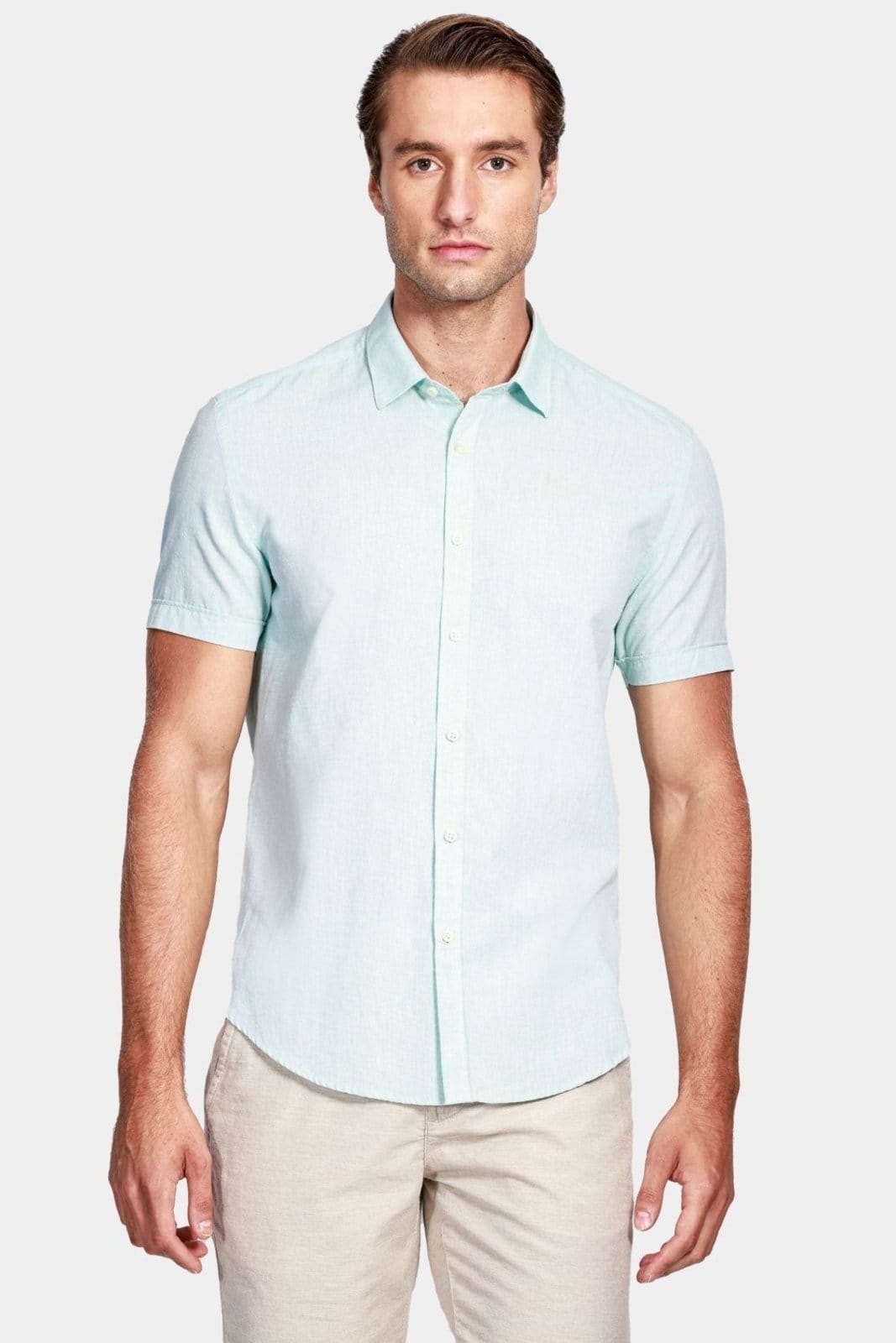 Camisa Aramis Manga Curta Slim Boa Vista Verde