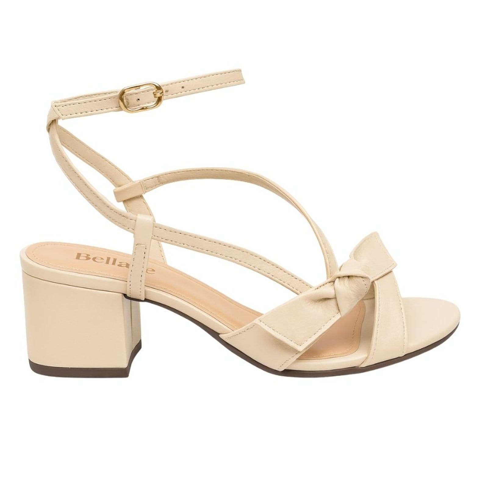 Vista principal Sandália Bellaze Salto Médio Off White Bellaze off-white white
