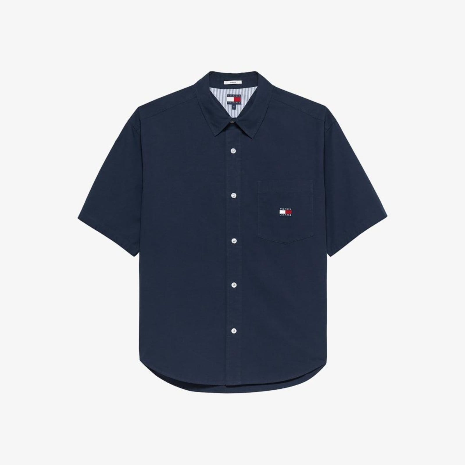 Vista principal Camisa Bandeira Relaxed Fit Tommy Jeans - EEG Tommy Jeans azul marinho