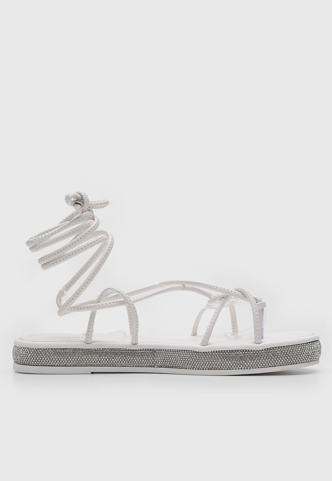 Vista 2 Rasteira Flat Via Marte Hotfix Branca VIA MARTE branco