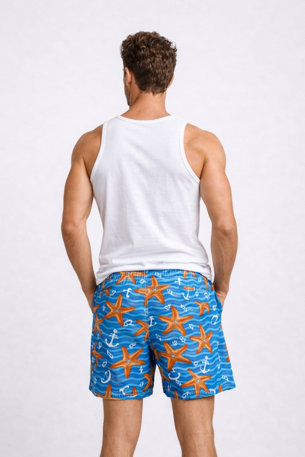 Vista 2 Bermuda Verão D Bell Outlet Fashion Estampa Âncora D BELL OUTLET FASHION azul