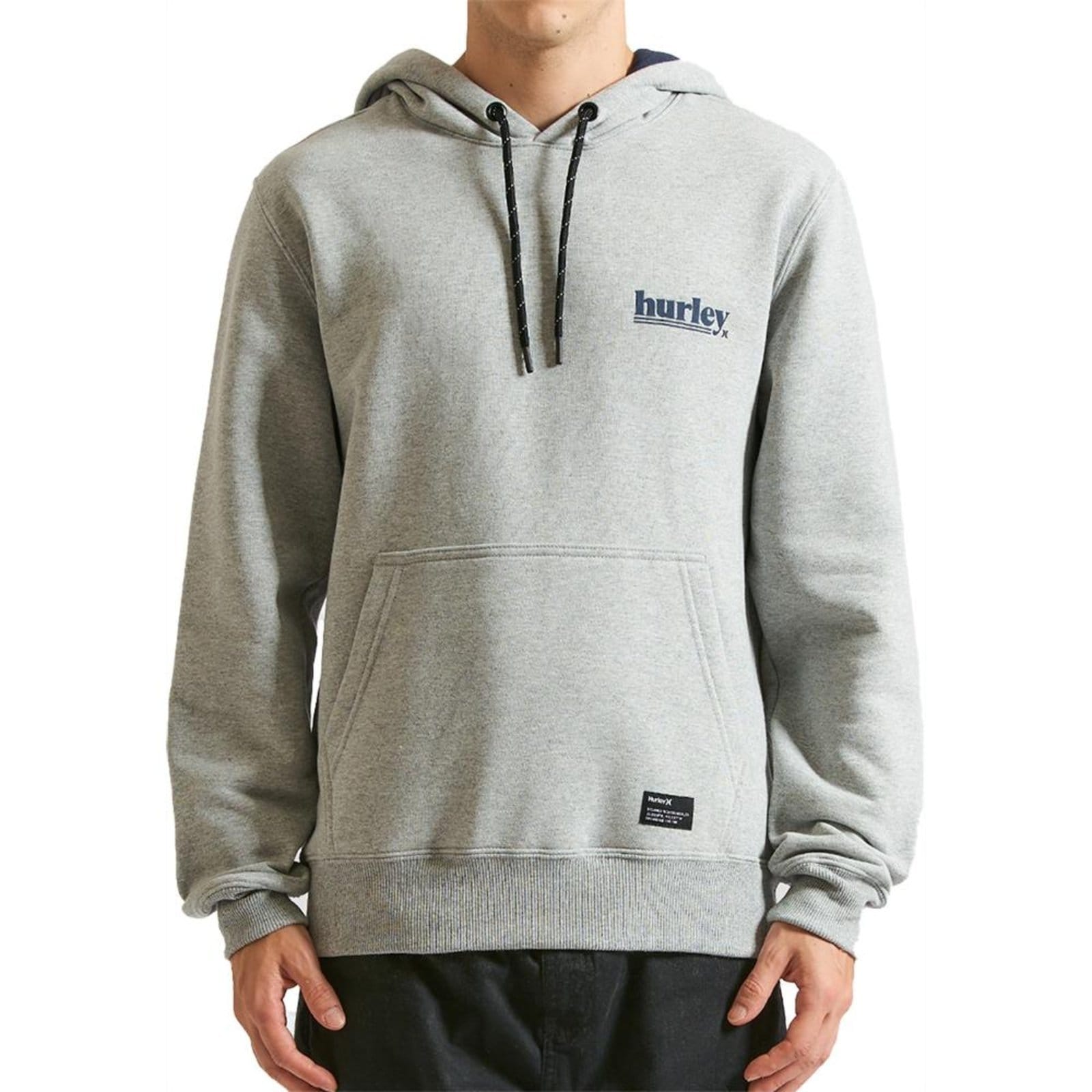 Vista principal Moletom Hurley Canguru Puff WT24 Masculino Mescla hurley cinza