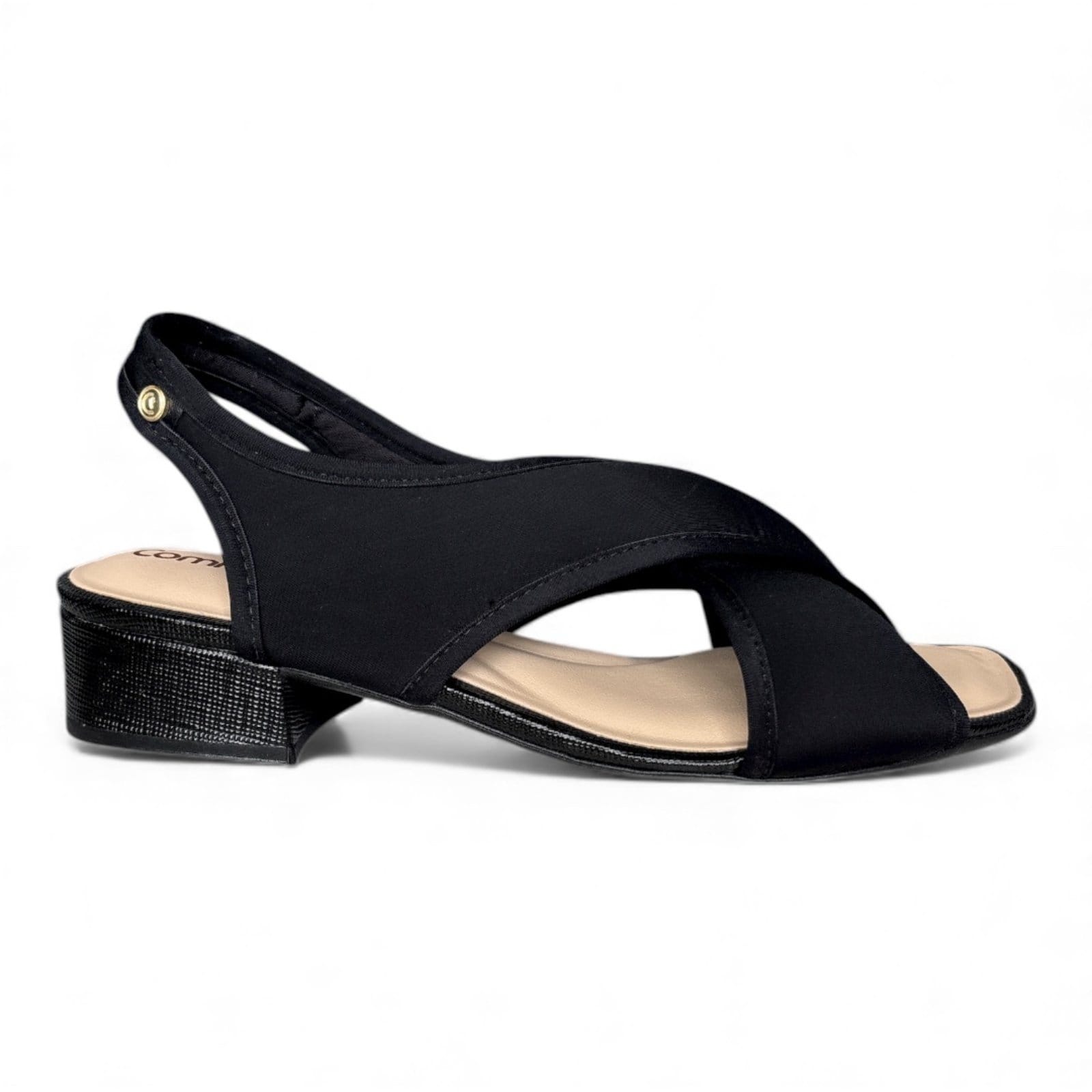 Vista 2 Sandália Feminina Preta Anatômica Comfortflex 2555409-4 Comfortflex preto