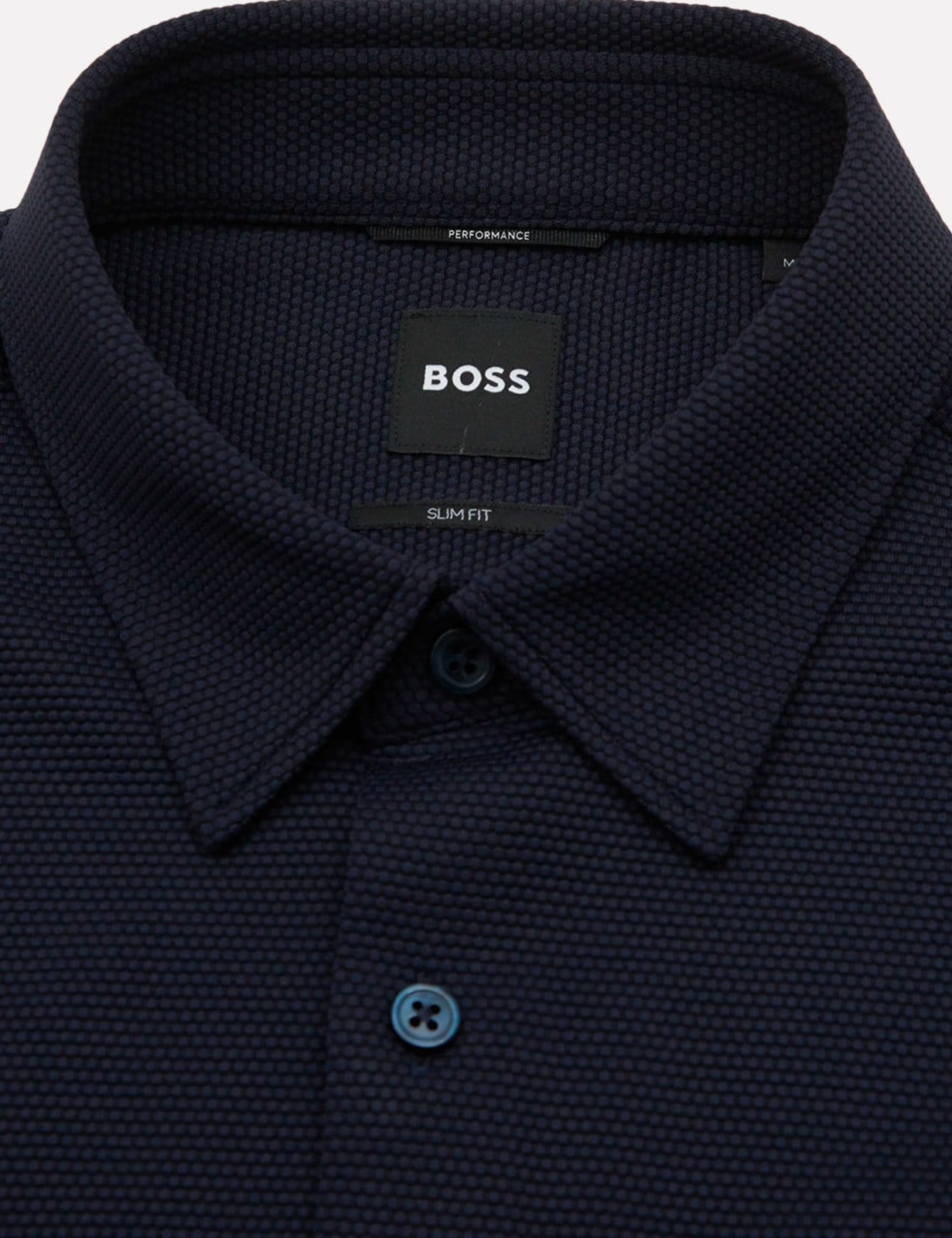 Vista 2 Camisa Hugo Boss Masculina Slim Fit Roan-K-F-261 Hugo Boss azul marinho