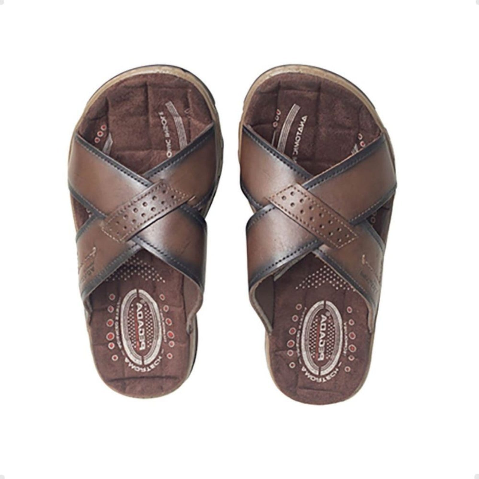 Chinelo Masculino Slide Em Couro Pegada