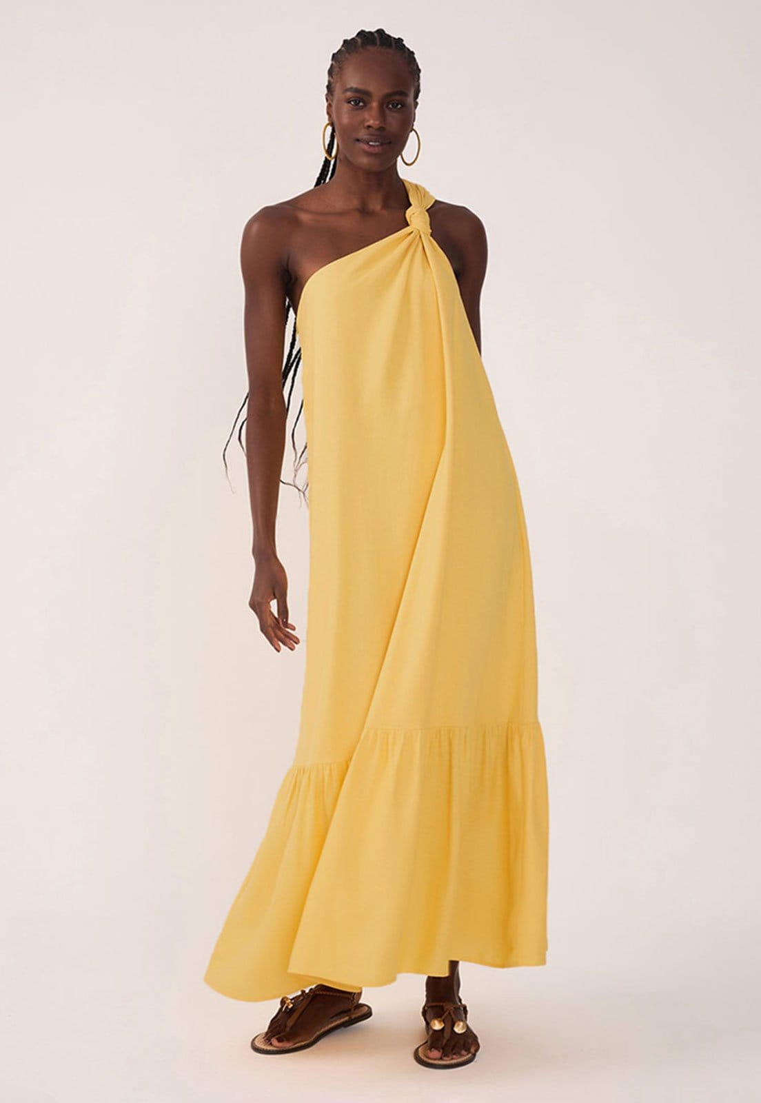 Vista principal Vestido Dress To Longo Nó Dress to amarelo